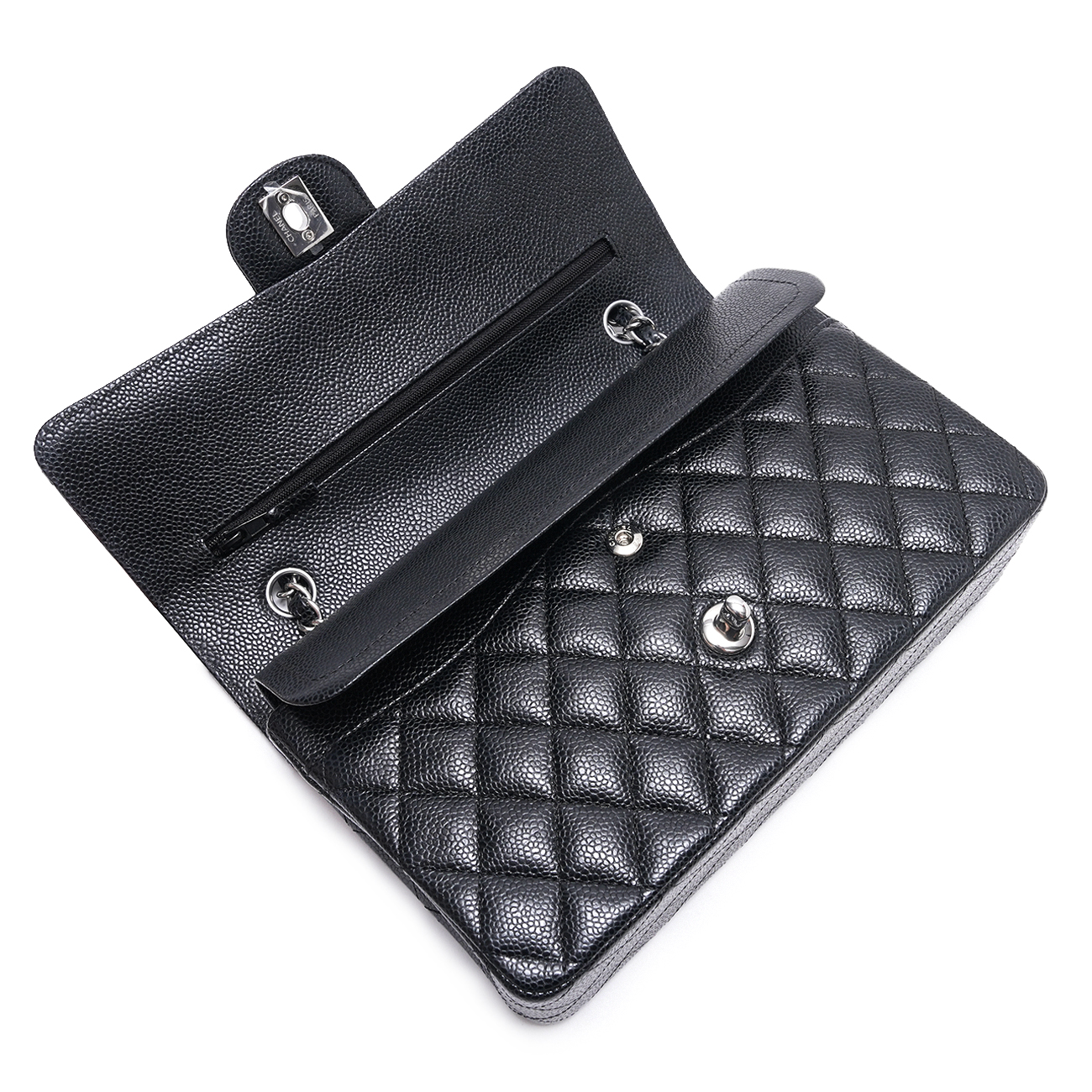 CHANEL(USED)샤넬 A01112 캐비어 클래식 미듐 플랩백