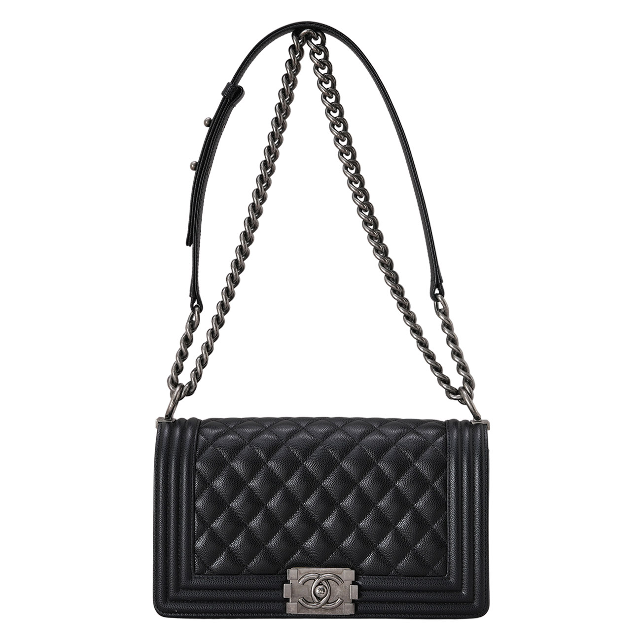 CHANEL(USED)샤넬 캐비어 보이샤넬 미듐 플랩백