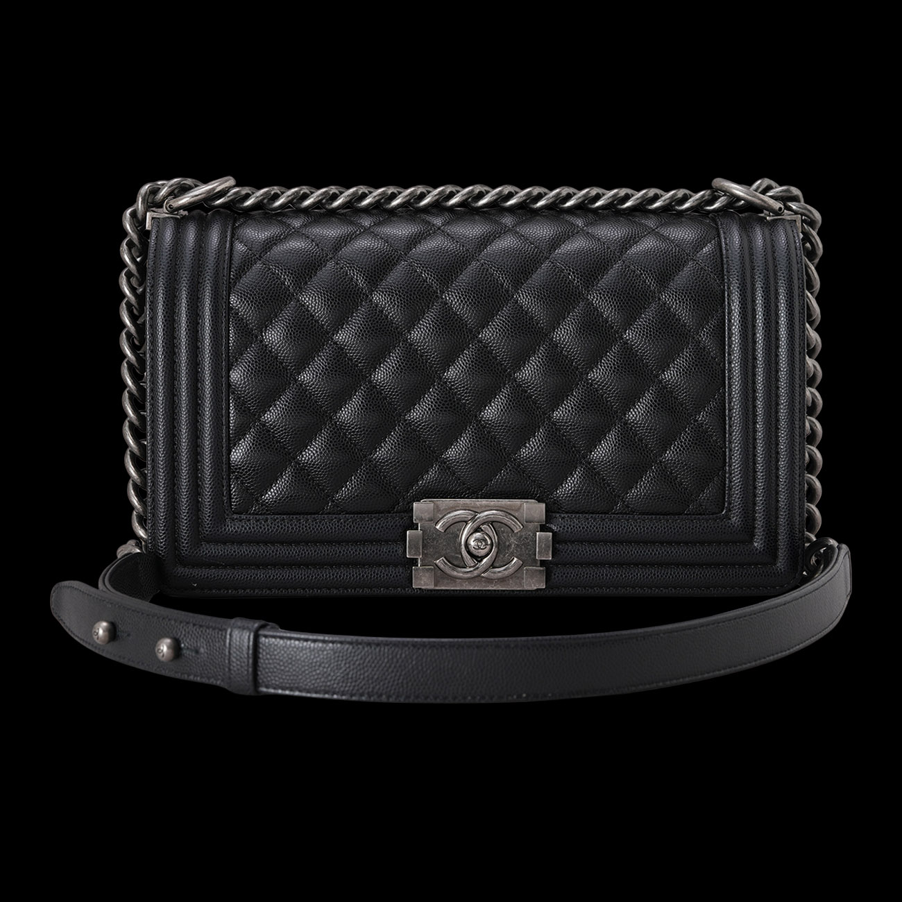 CHANEL(USED)샤넬 캐비어 보이샤넬 미듐 플랩백