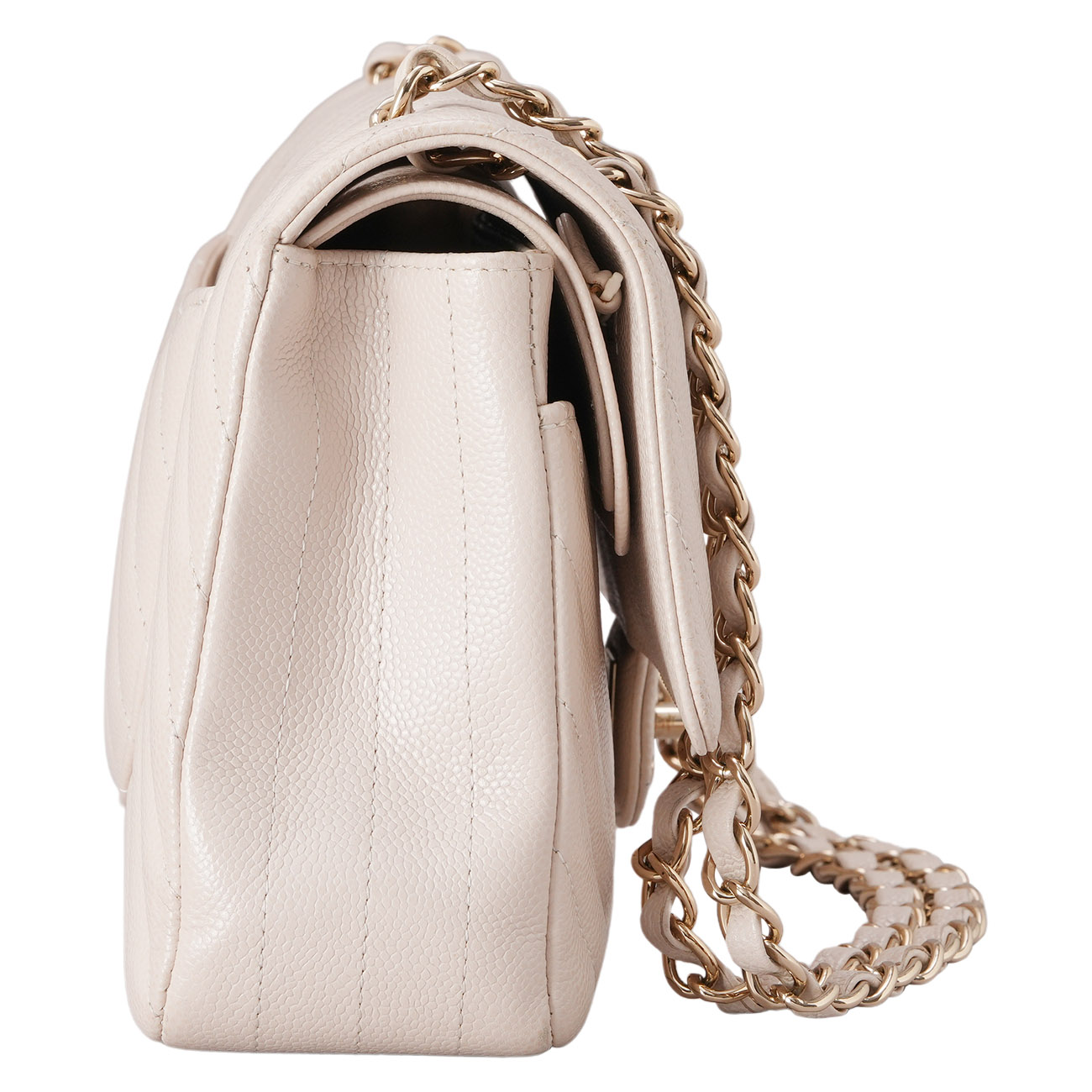 CHANEL(USED)샤넬 쉐브론 캐비어 클래식 미듐 플랩백