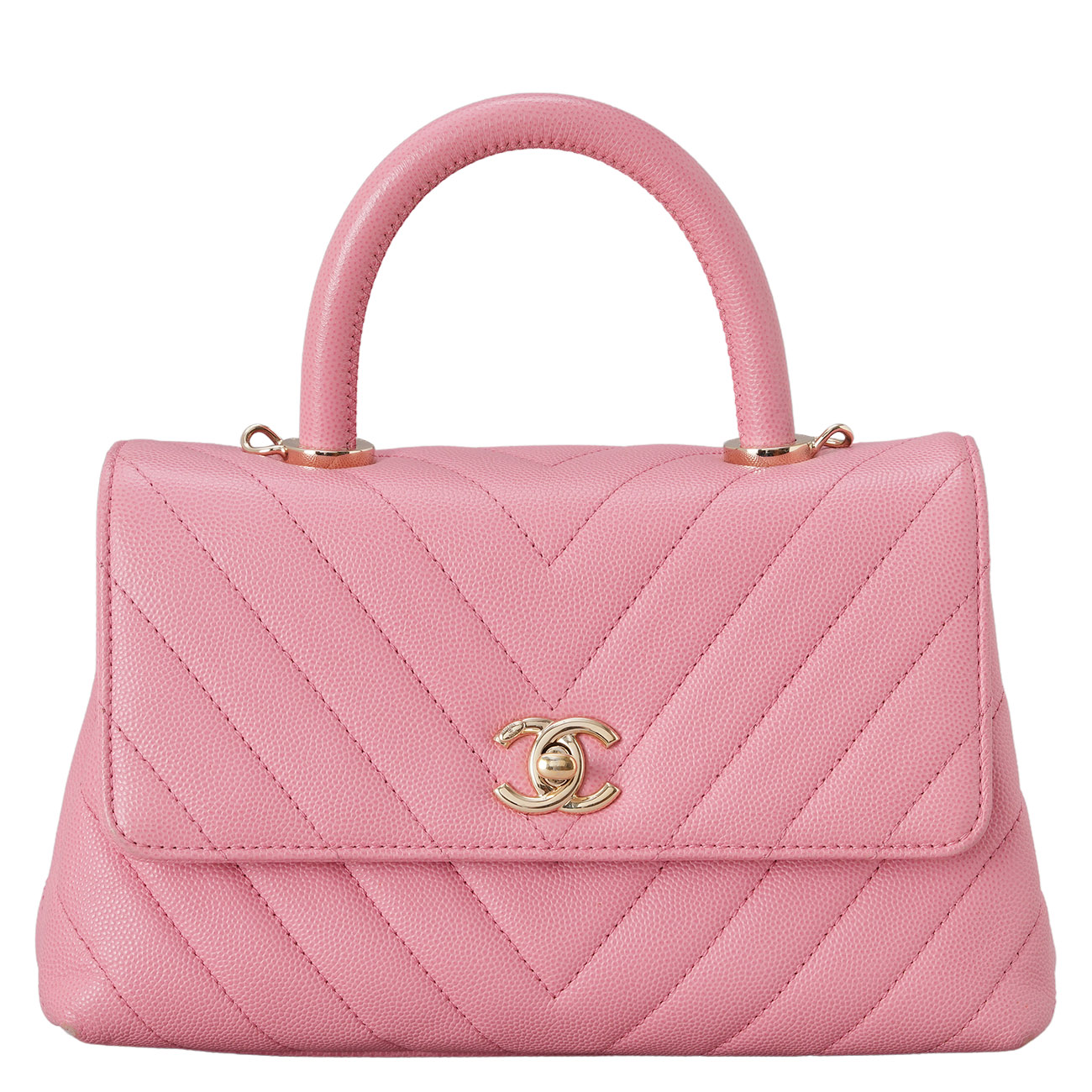 CHANEL(USED)샤넬 쉐브론 캐비어 코코핸들 스몰