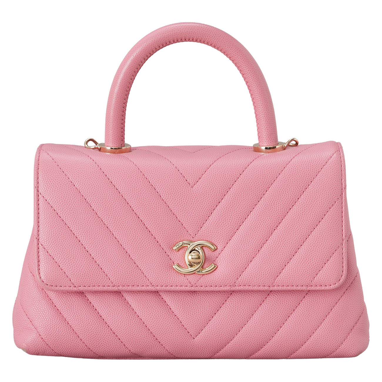 CHANEL(USED)샤넬 쉐브론 캐비어 코코핸들 스몰
