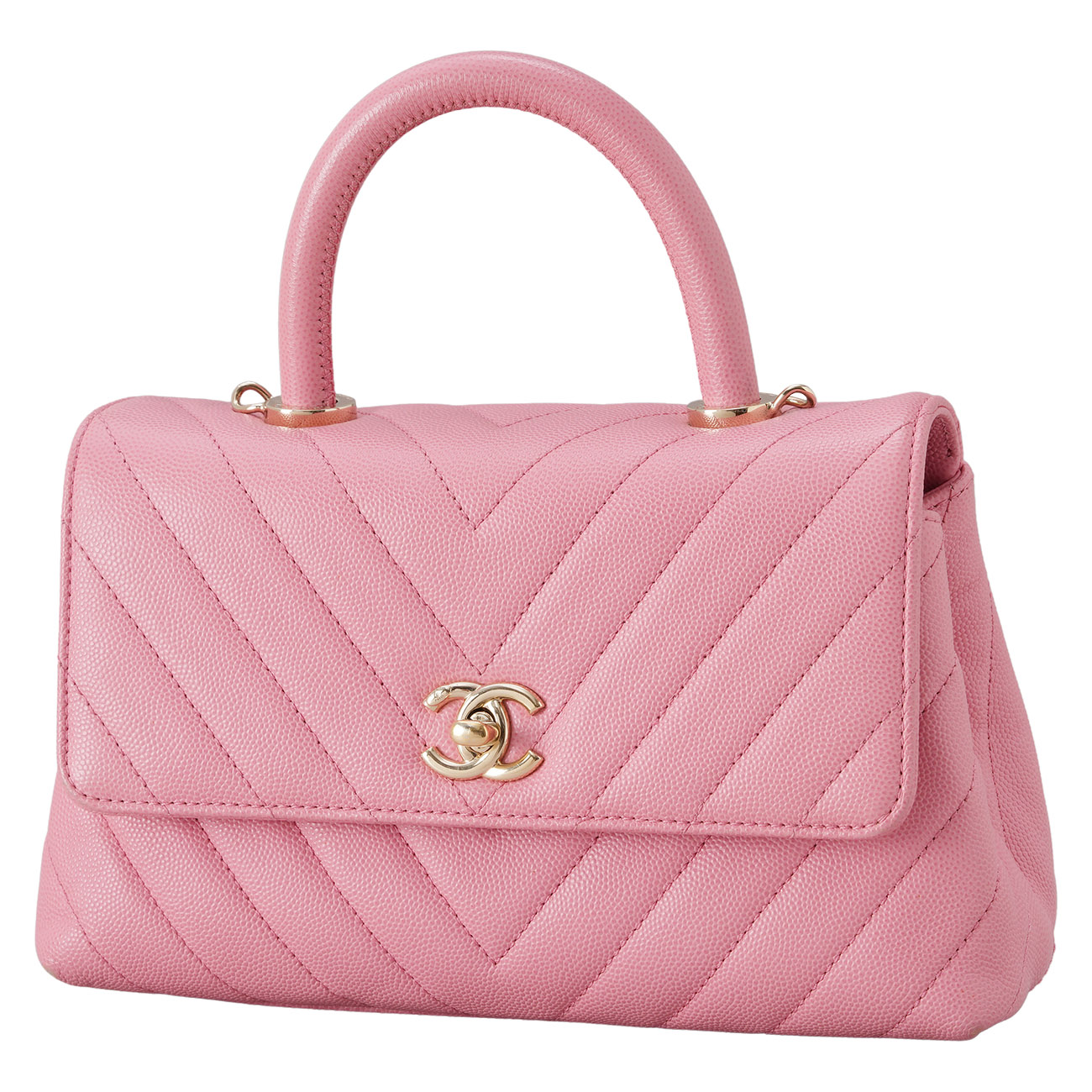 CHANEL(USED)샤넬 쉐브론 캐비어 코코핸들 스몰