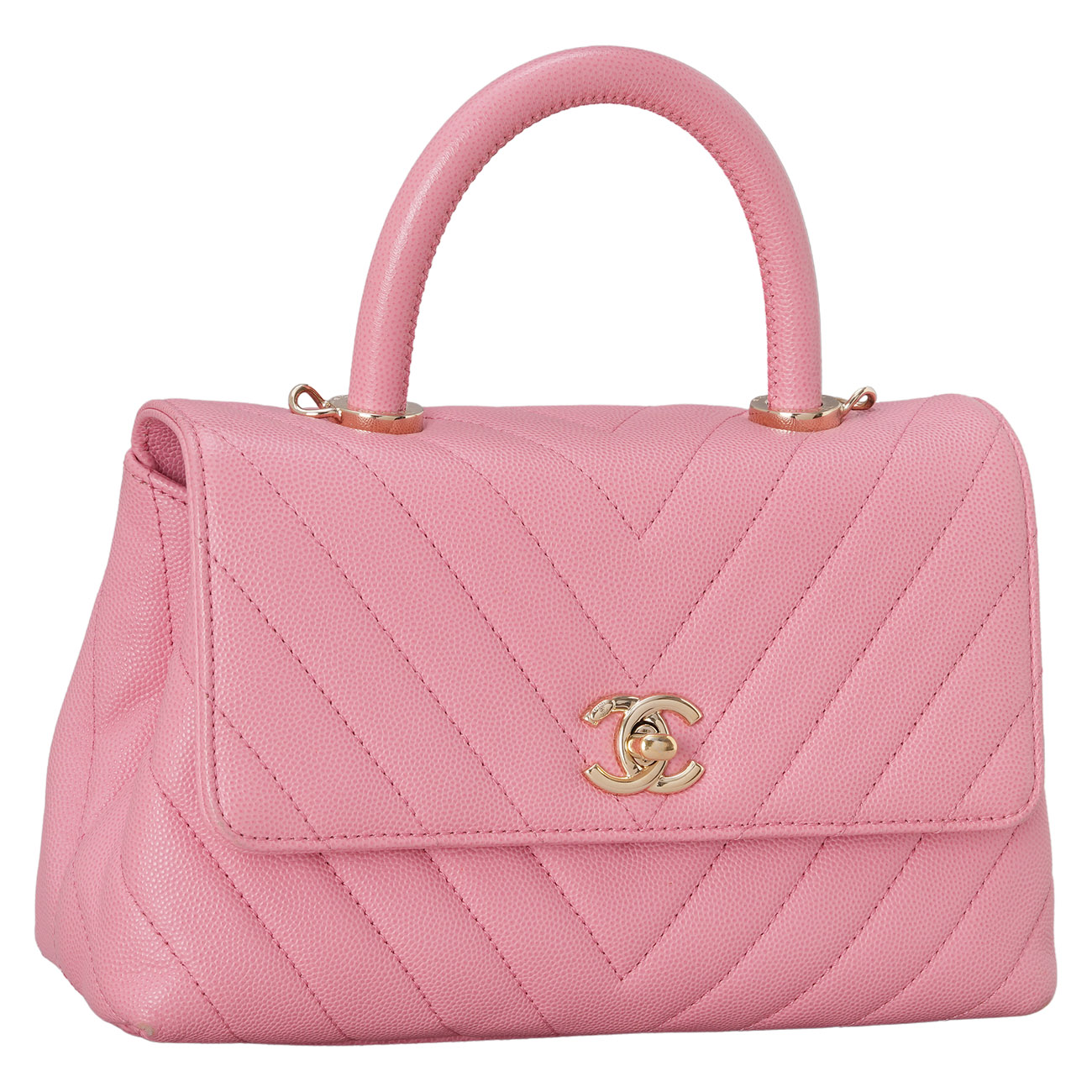 CHANEL(USED)샤넬 쉐브론 캐비어 코코핸들 스몰