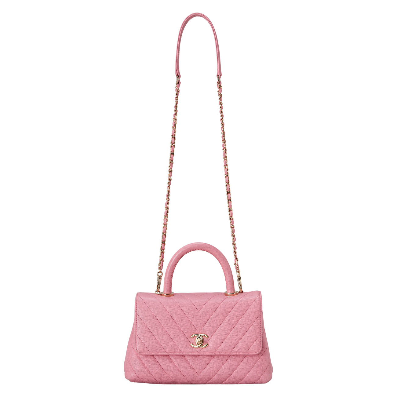 CHANEL(USED)샤넬 쉐브론 캐비어 코코핸들 스몰