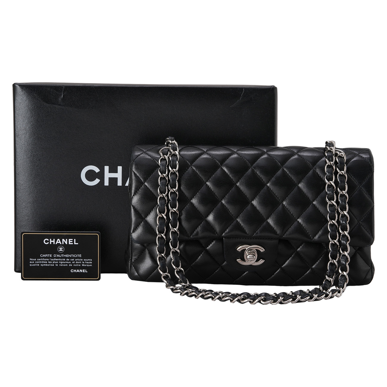 CHANEL(USED)샤넬 램스킨 클래식 미듐 플랩백
