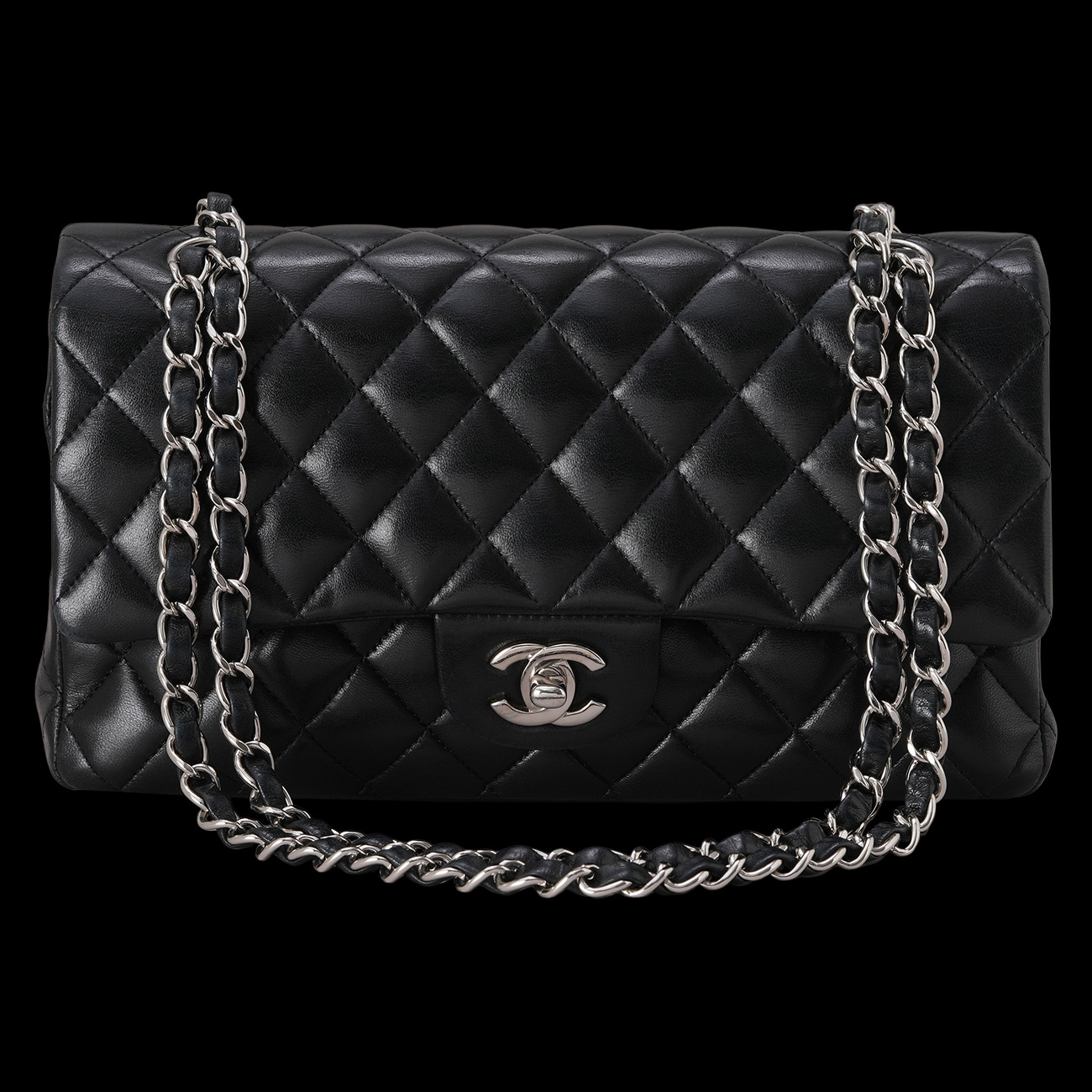 CHANEL(USED)샤넬 램스킨 클래식 미듐 플랩백