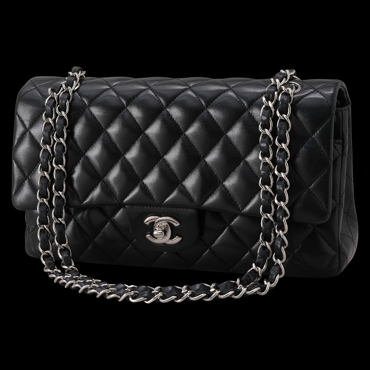 CHANEL(USED)샤넬 램스킨 클래식 미듐 플랩백