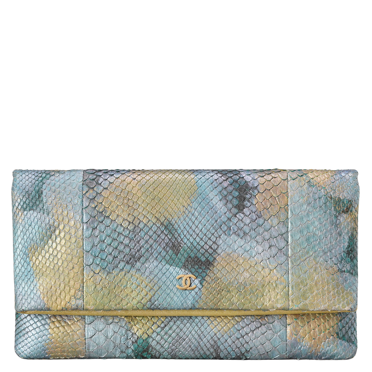 CHANEL(USED)샤넬 A82088 시즌 파이톤 플랩 클러치