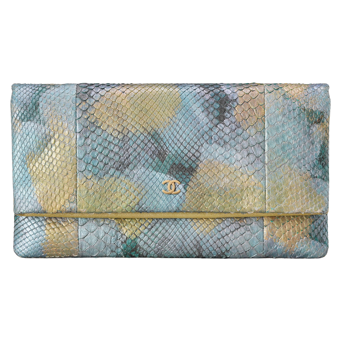 CHANEL(USED)샤넬 A82088 시즌 파이톤 플랩 클러치