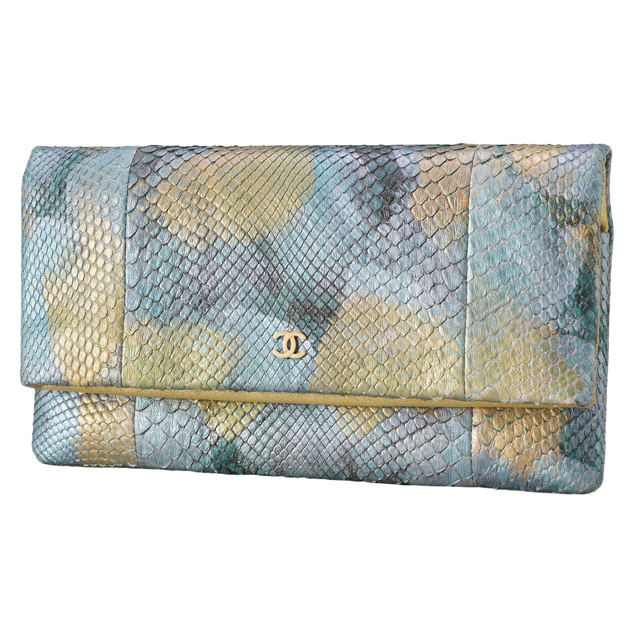 CHANEL(USED)샤넬 A82088 시즌 파이톤 플랩 클러치