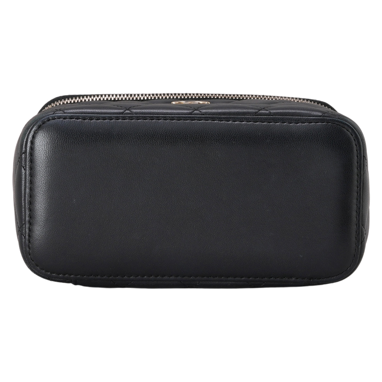 CHANEL(USED)샤넬 CC로고 램스킨 탑핸들 베니티