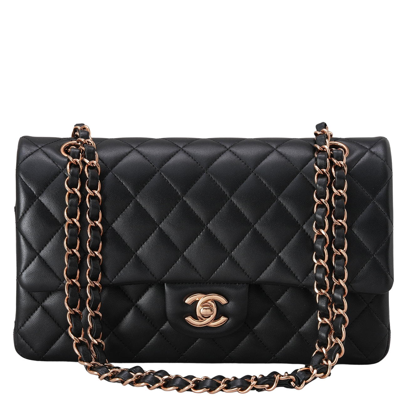CHANEL(USED)샤넬 램스킨 클래식 미듐 플랩백 블랙