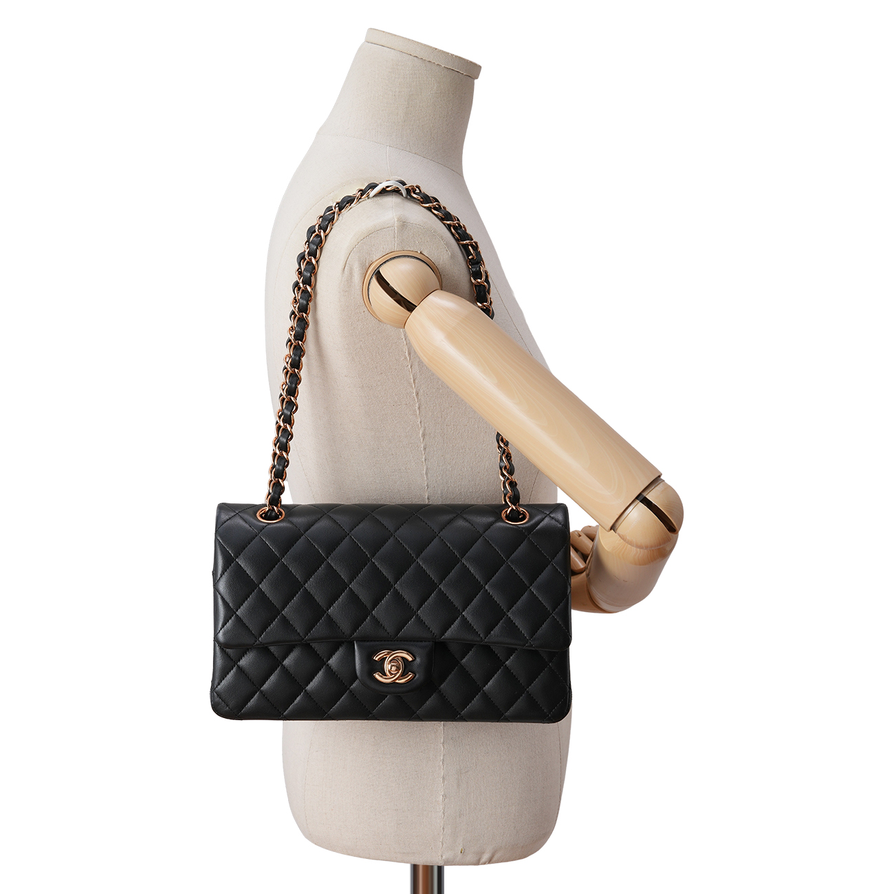 CHANEL(USED)샤넬 램스킨 클래식 미듐 플랩백 블랙