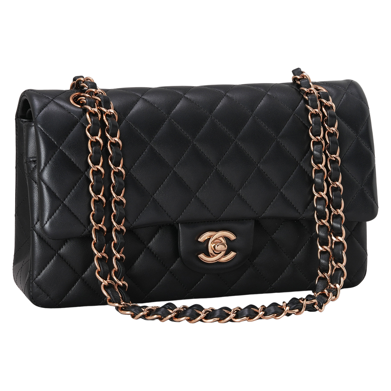 CHANEL(USED)샤넬 램스킨 클래식 미듐 플랩백 블랙