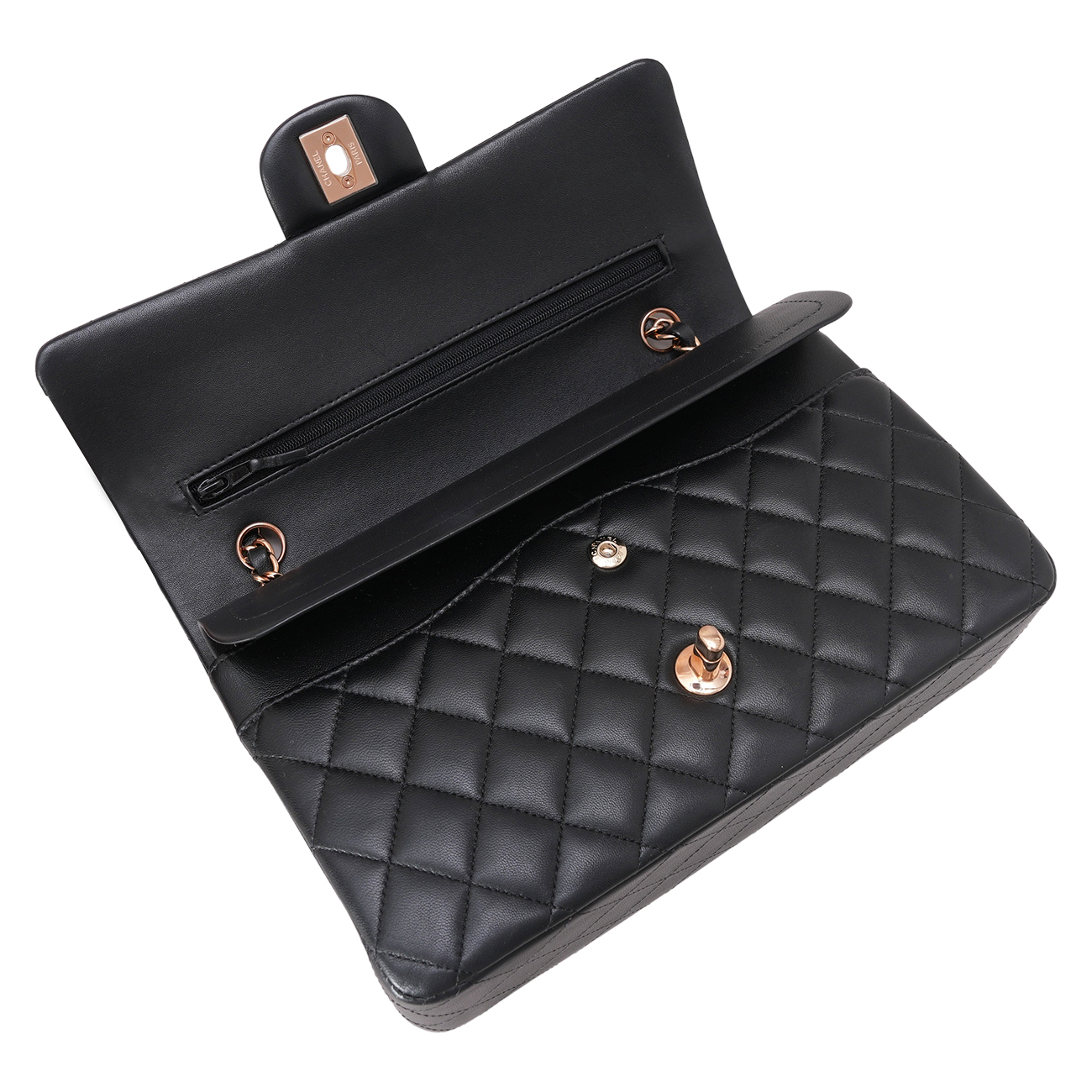 CHANEL(USED)샤넬 램스킨 클래식 미듐 플랩백 블랙