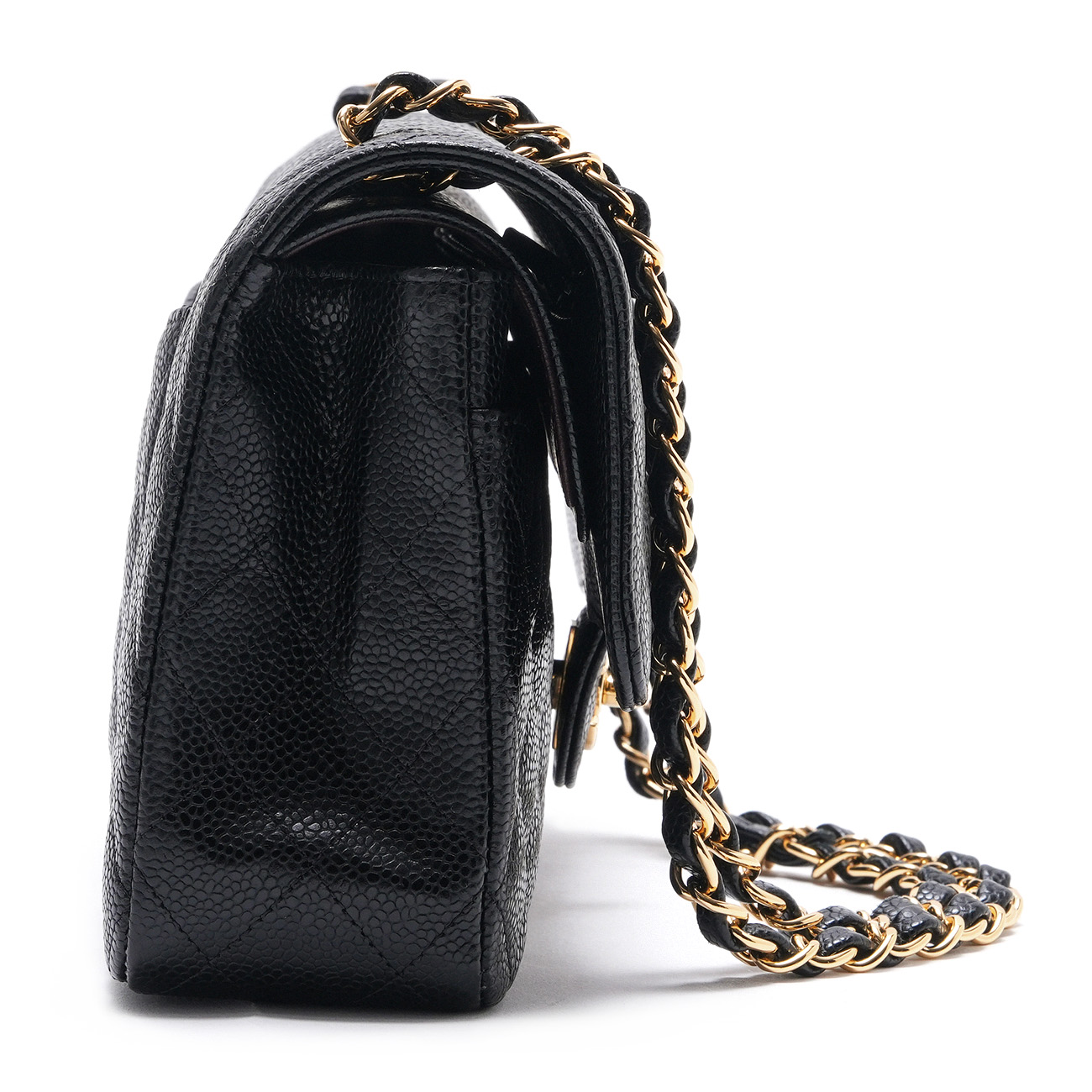 CHANEL(USED)샤넬 A01112 캐비어 클래식 미듐 플랩 백
