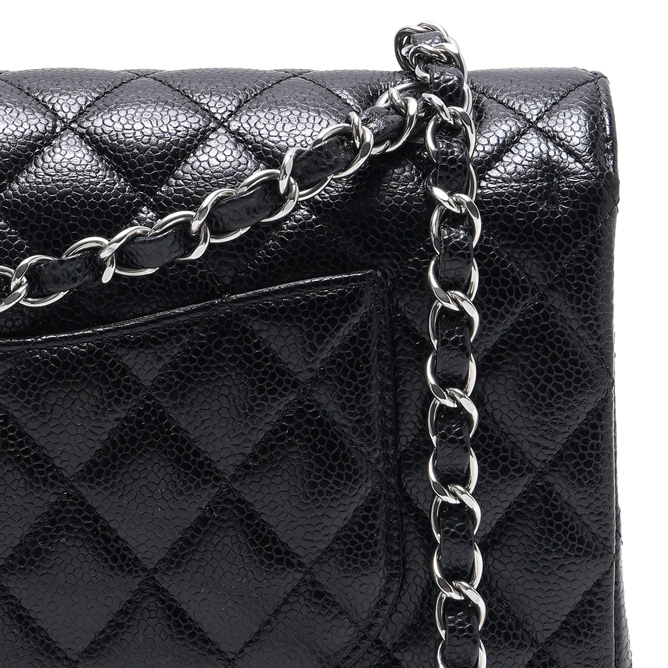 CHANEL(USED)샤넬 A01112 캐비어 클래식 미듐 플랩 백