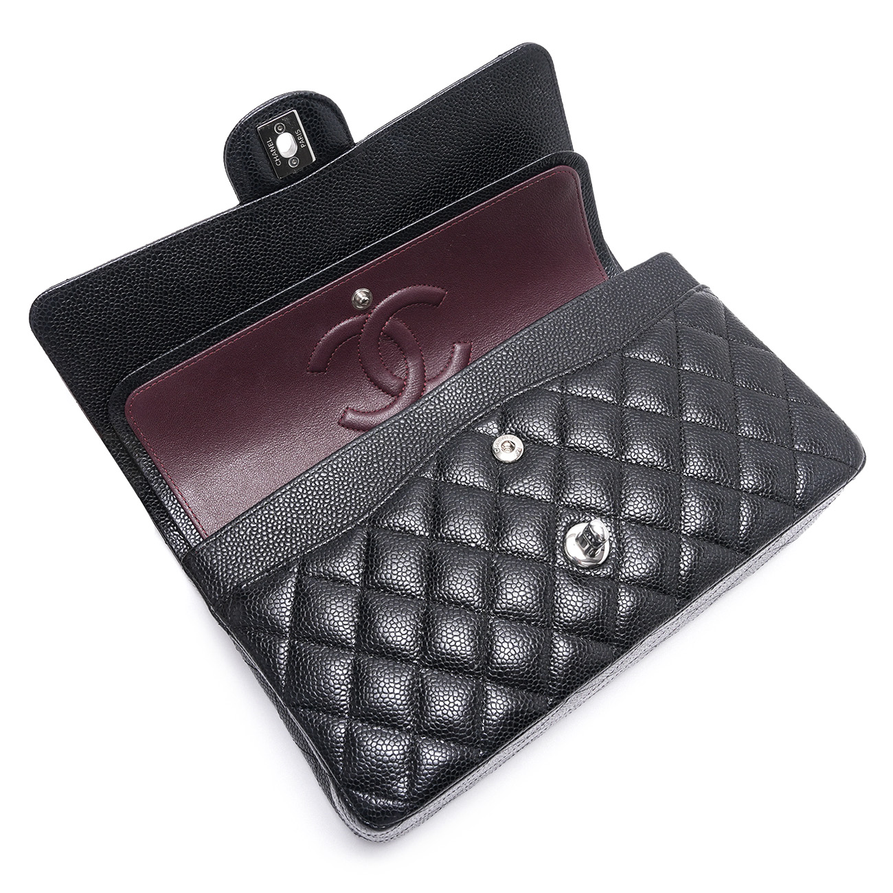 CHANEL(USED)샤넬 A01112 캐비어 클래식 미듐 플랩 백