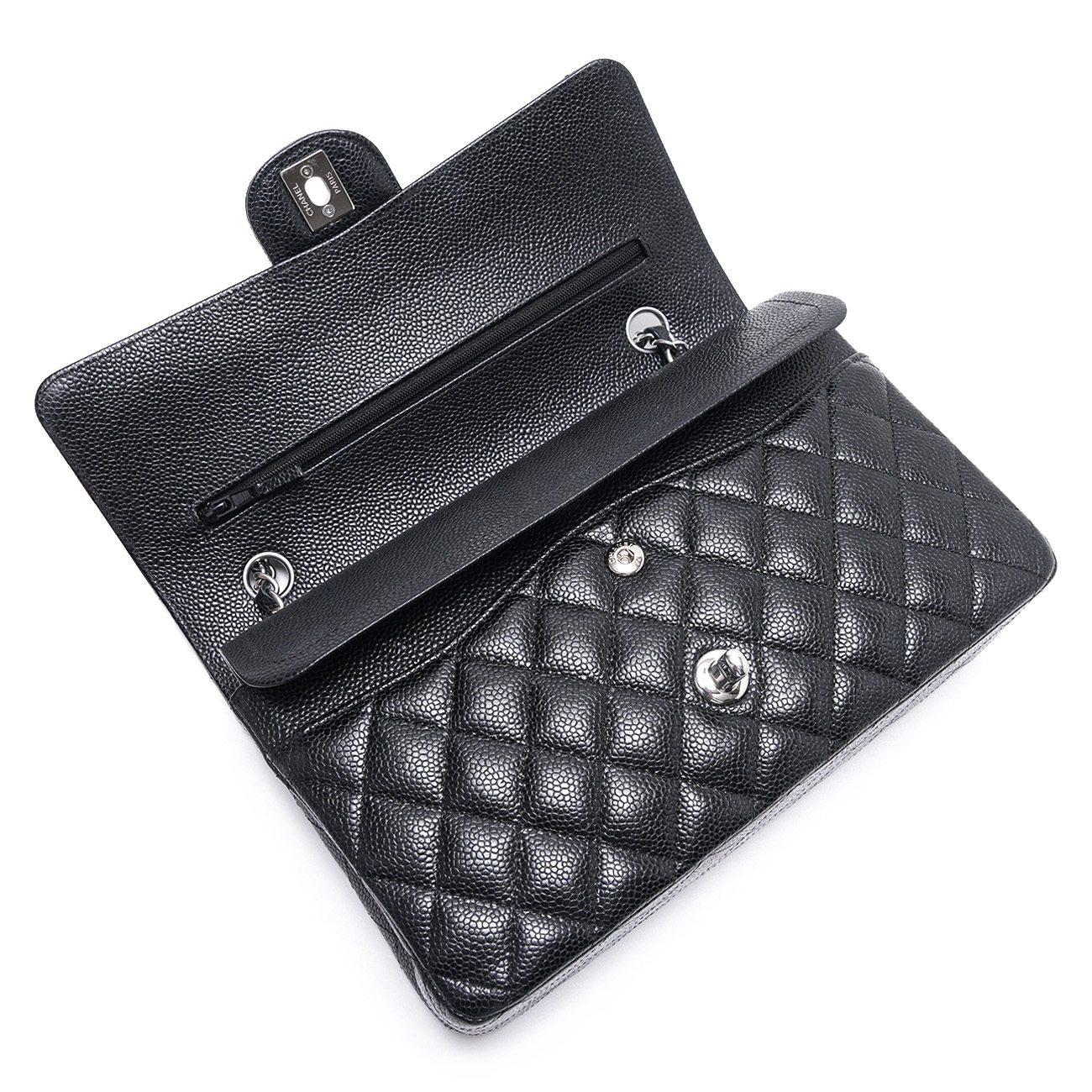 CHANEL(USED)샤넬 A01112 캐비어 클래식 미듐 플랩 백