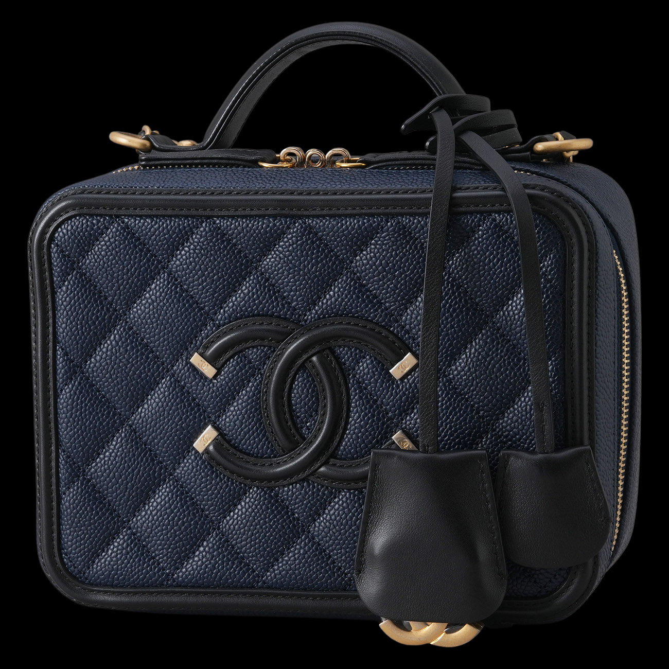 CHANEL(USED)샤넬 CC로고 캐비어 코스메틱 케이스