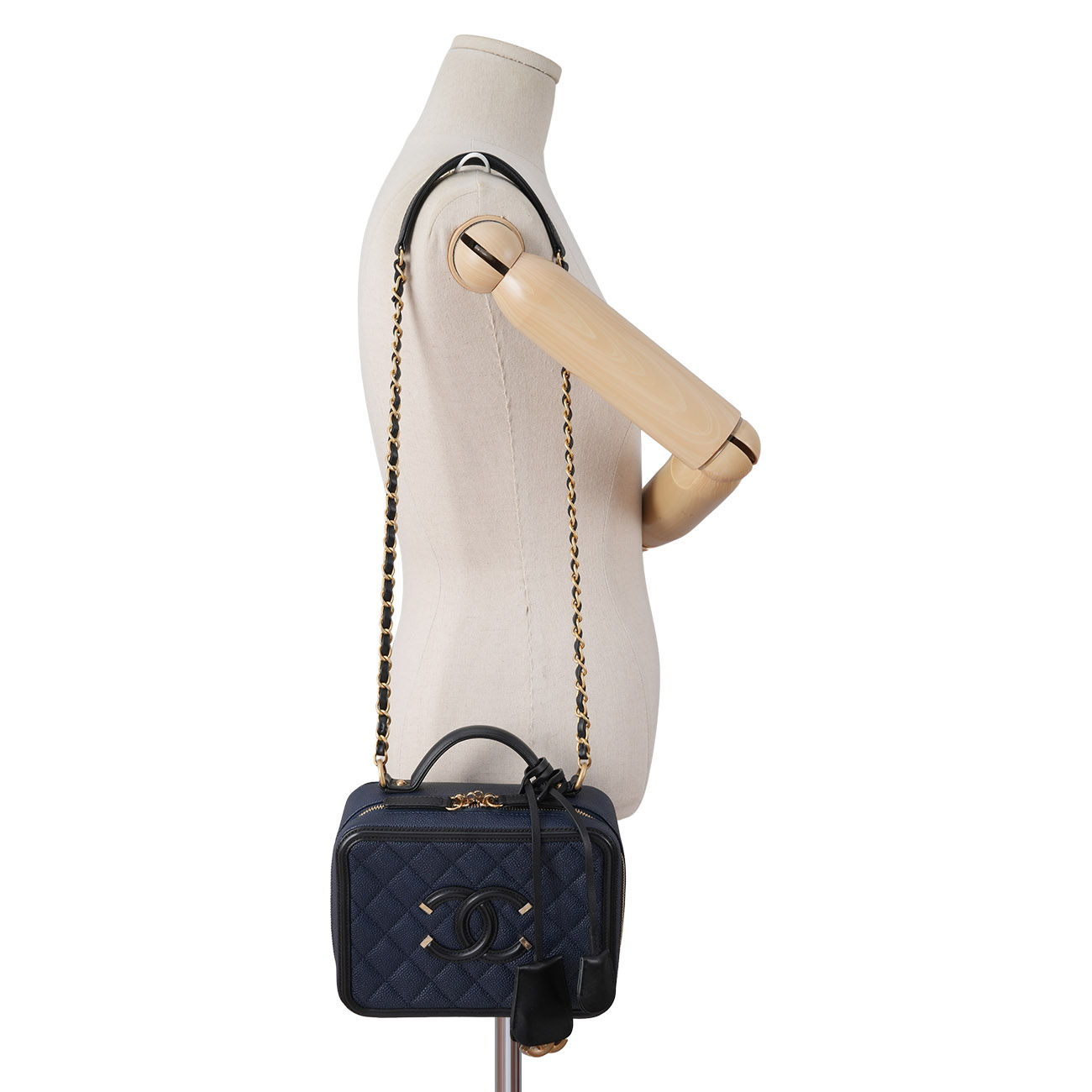 CHANEL(USED)샤넬 CC로고 캐비어 코스메틱 케이스
