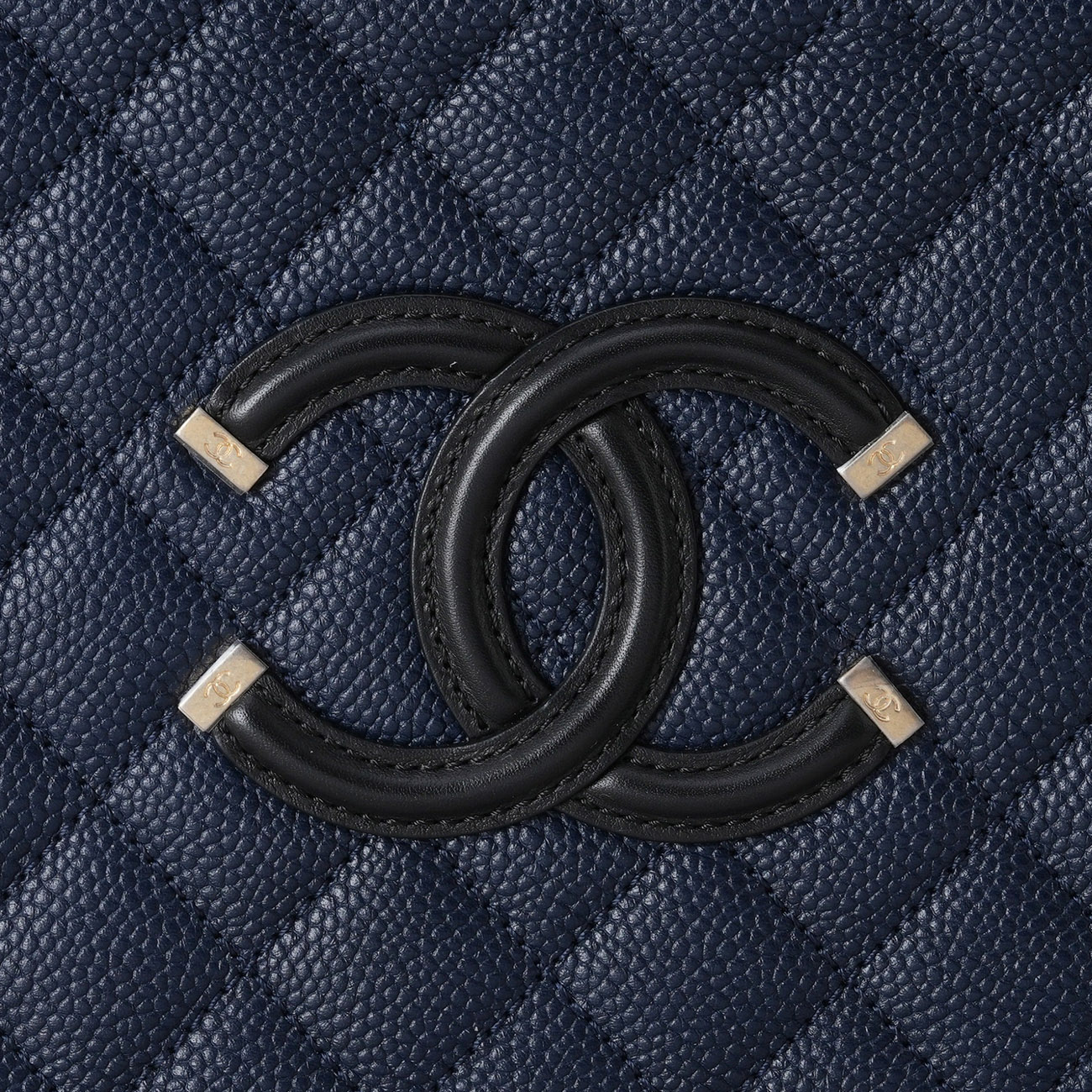 CHANEL(USED)샤넬 CC로고 캐비어 코스메틱 케이스