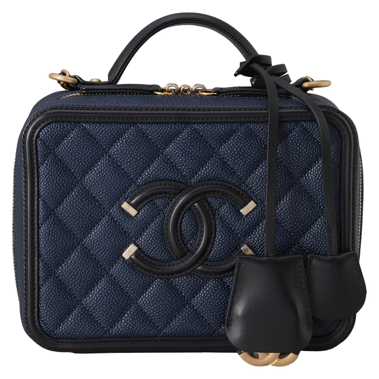 CHANEL(USED)샤넬 CC로고 캐비어 코스메틱 케이스