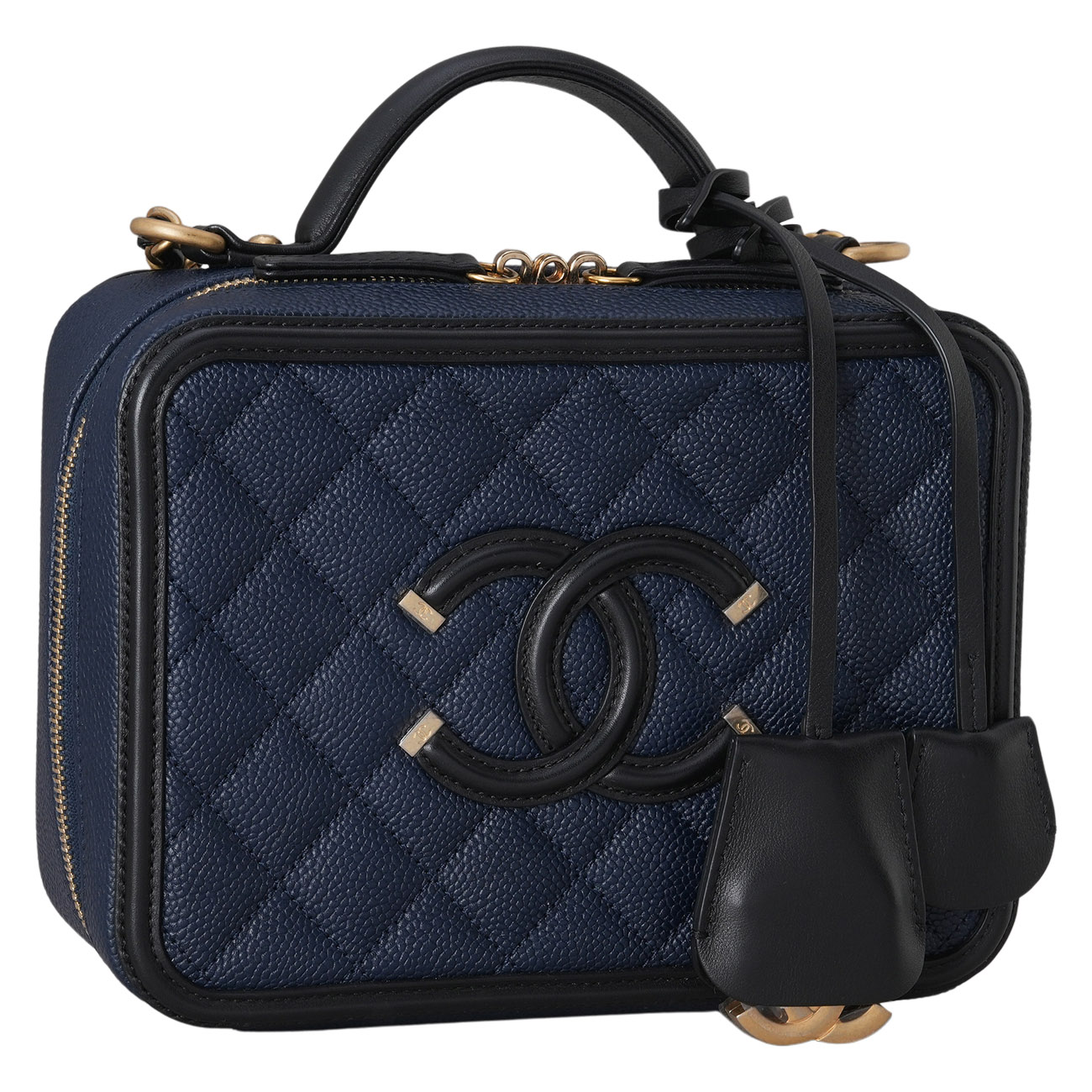 CHANEL(USED)샤넬 CC로고 캐비어 코스메틱 케이스