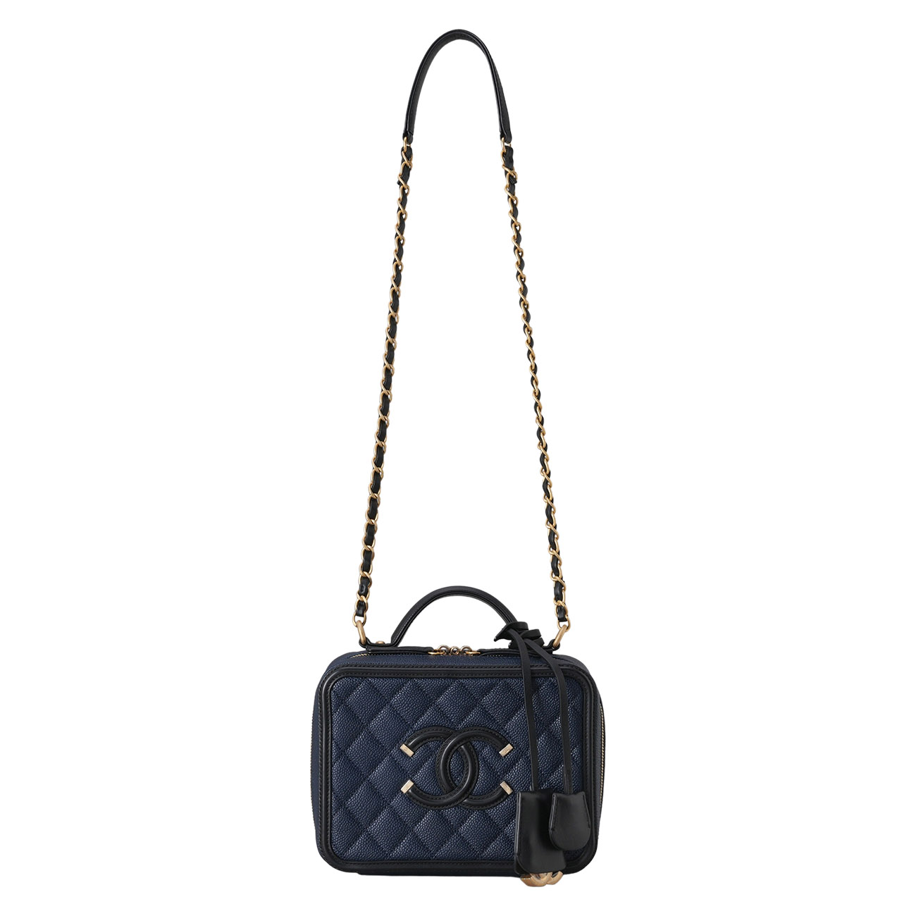 CHANEL(USED)샤넬 CC로고 캐비어 코스메틱 케이스