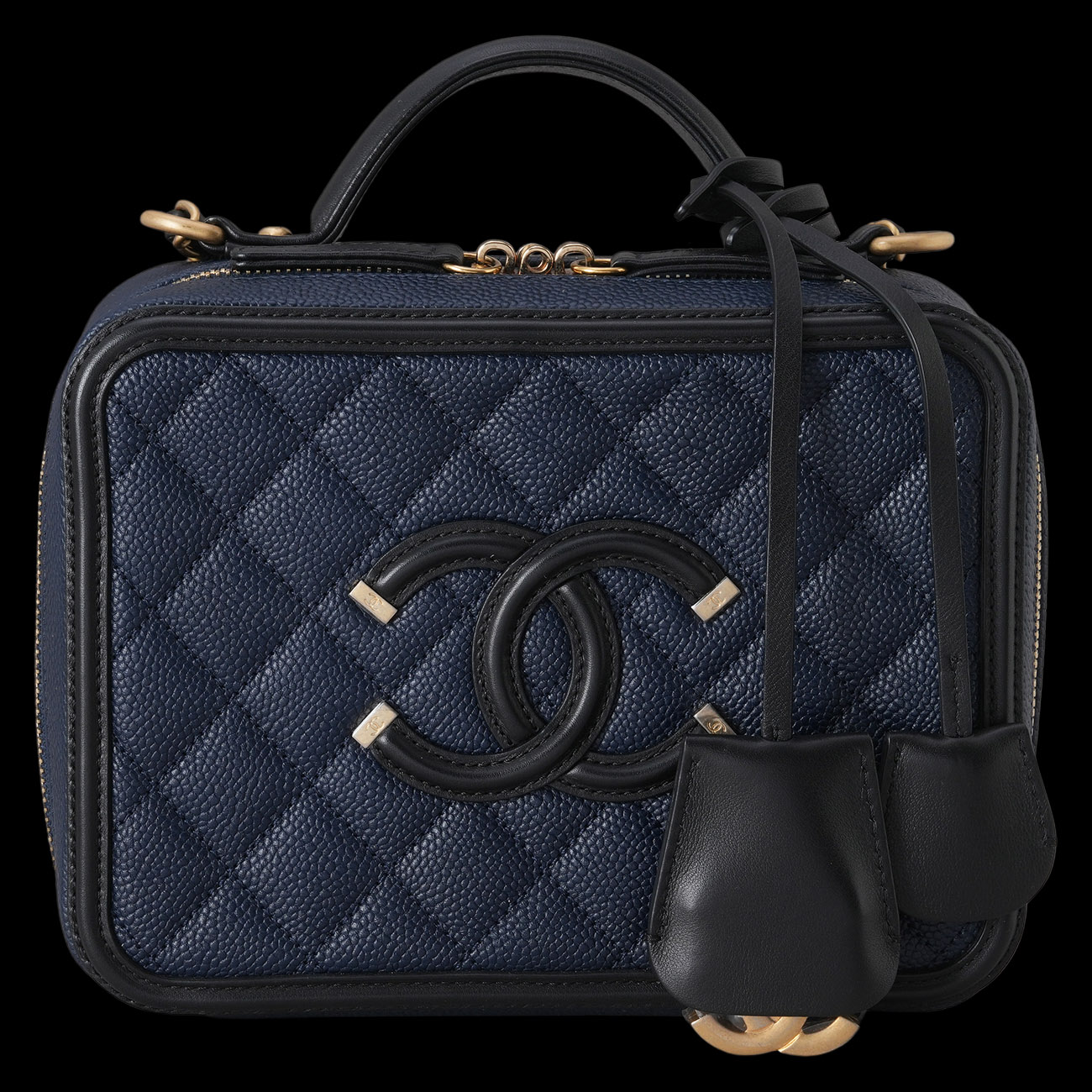 CHANEL(USED)샤넬 CC로고 캐비어 코스메틱 케이스