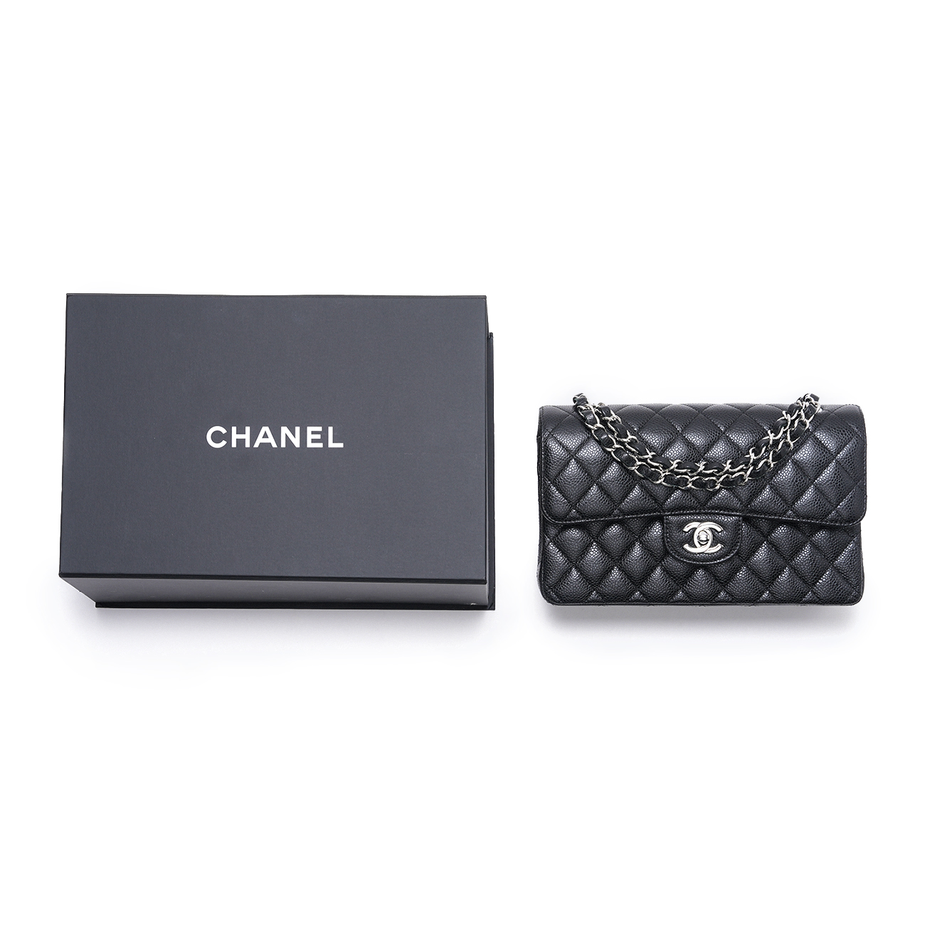 CHANEL(USED)샤넬 A01113 캐비어 클래식 스몰 플랩 백