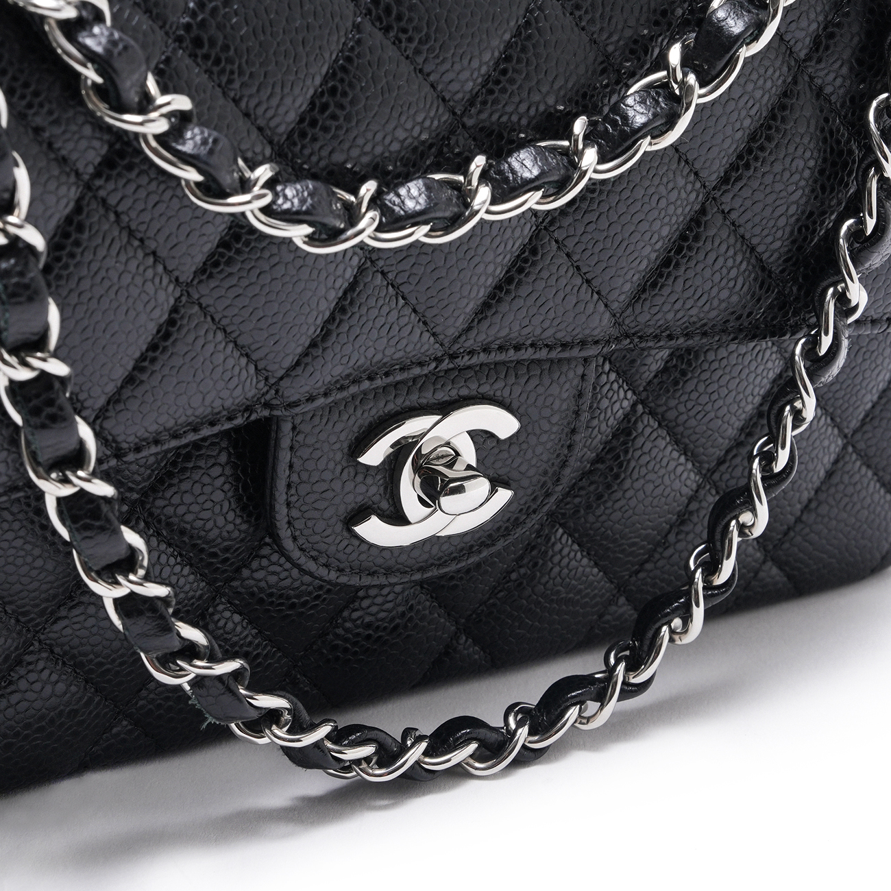 CHANEL(USED)샤넬 A01113 캐비어 클래식 스몰 플랩 백
