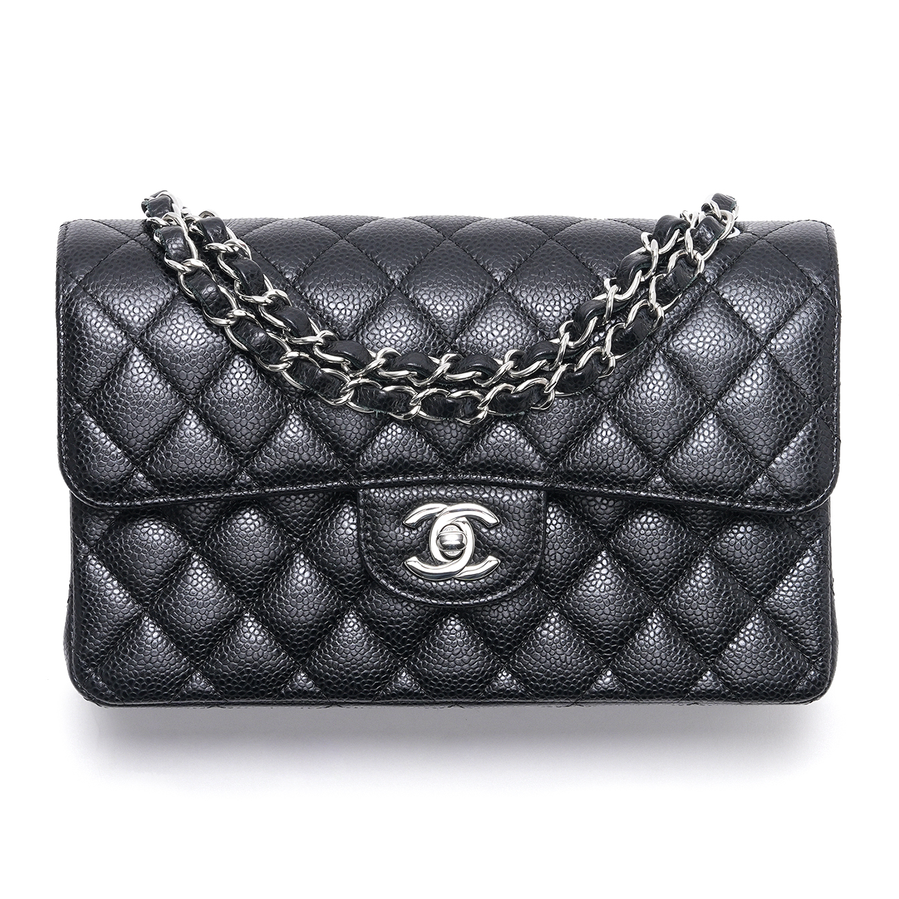 CHANEL(USED)샤넬 A01113 캐비어 클래식 스몰 플랩 백