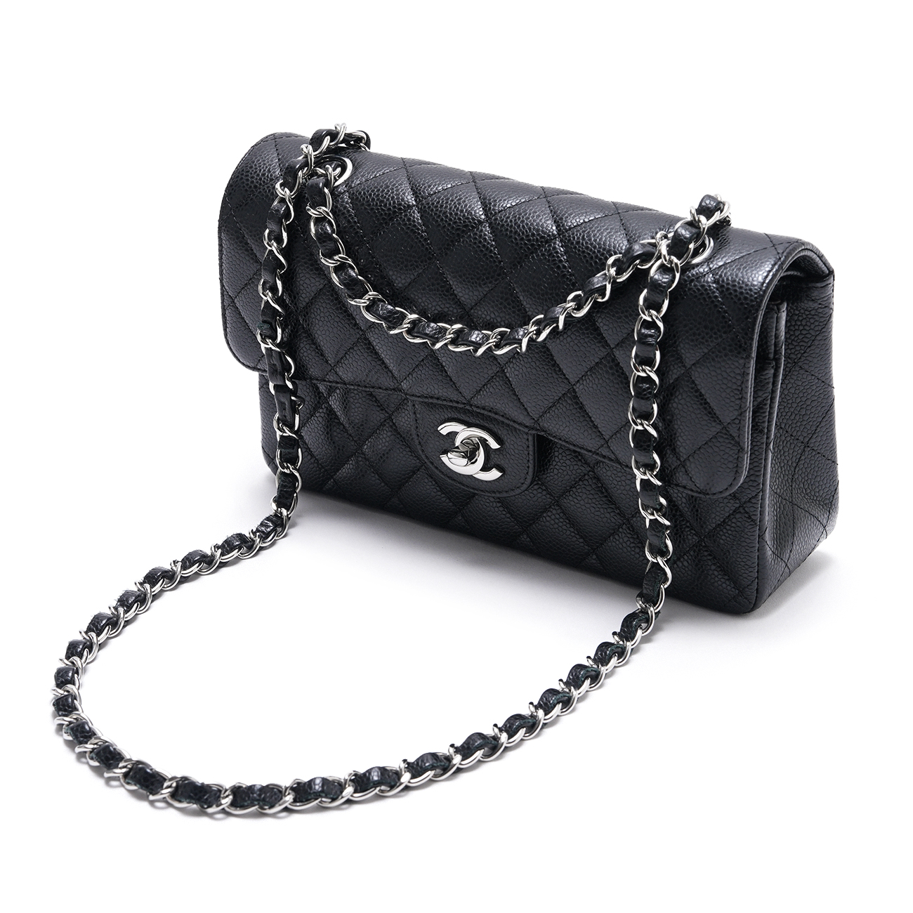CHANEL(USED)샤넬 A01113 캐비어 클래식 스몰 플랩 백