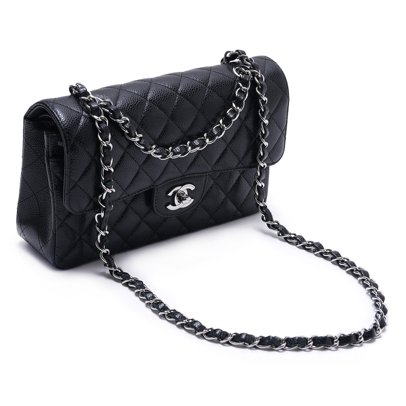 CHANEL(USED)샤넬 A01113 캐비어 클래식 스몰 플랩 백