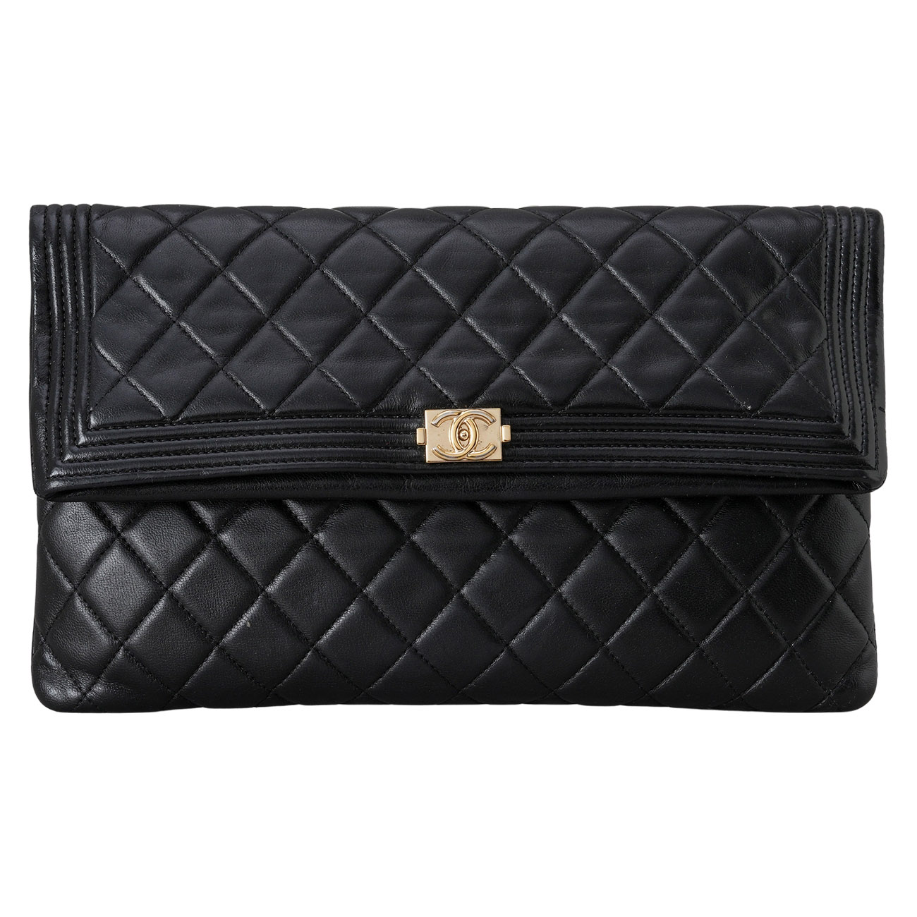 CHANEL(USED)샤넬 시즌 램스킨 보이샤넬 파우치
