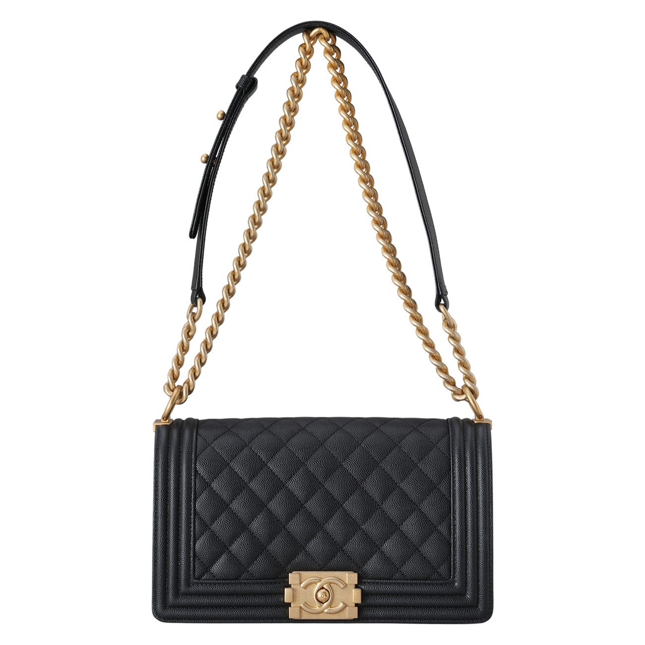CHANEL(USED)샤넬 A67086 캐비어 보이백 미듐