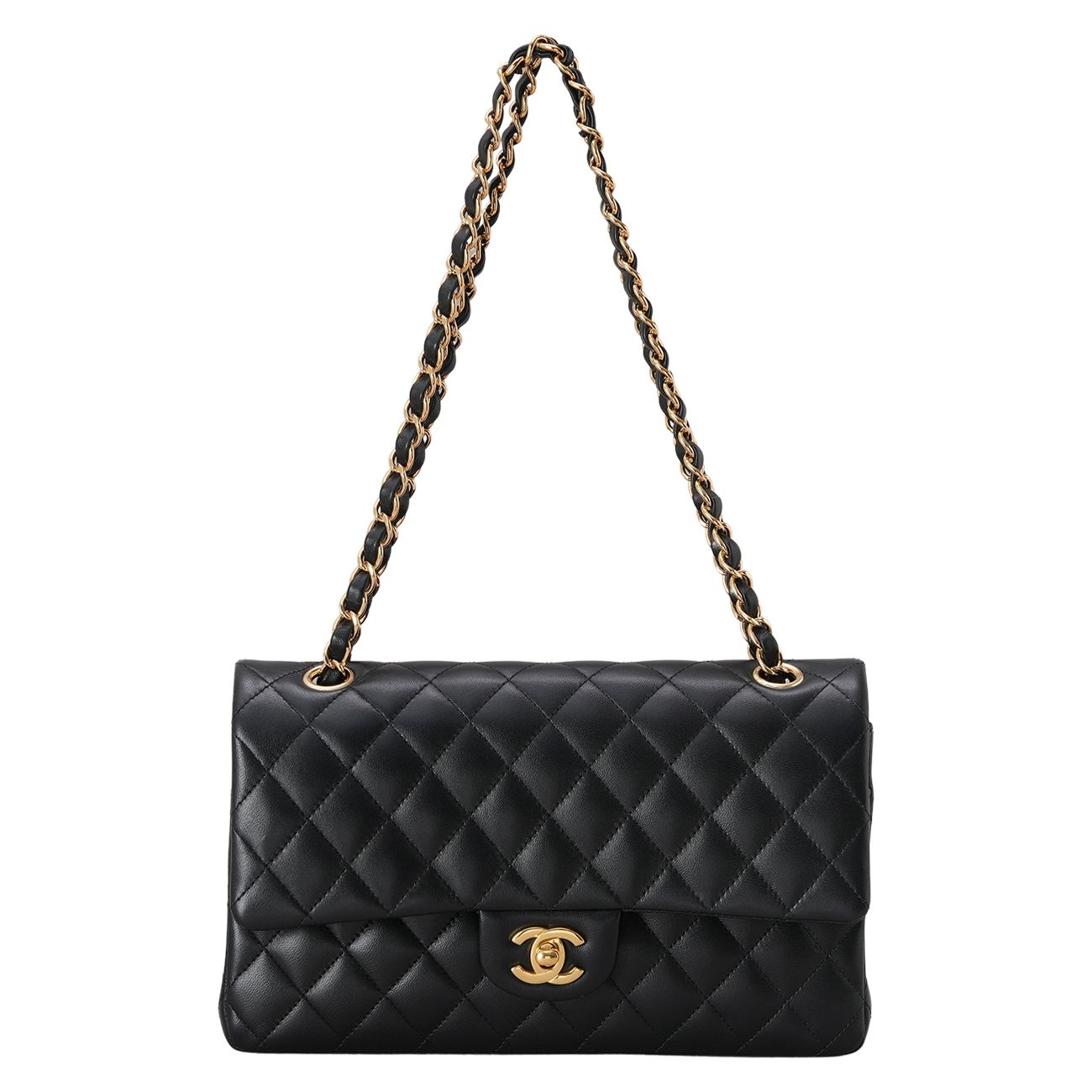 CHANEL(USED)샤넬 A01112 램스킨 클래식 미듐 플랩백