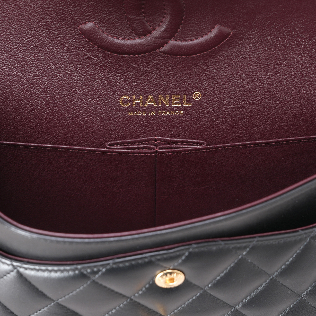 CHANEL(USED)샤넬 A01112 램스킨 클래식 미듐 플랩백