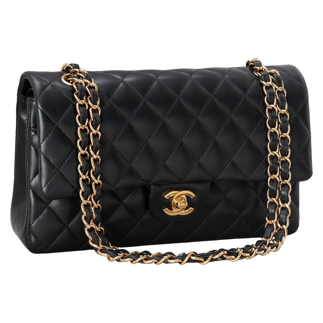 CHANEL(USED)샤넬 A01112 램스킨 클래식 미듐 플랩백