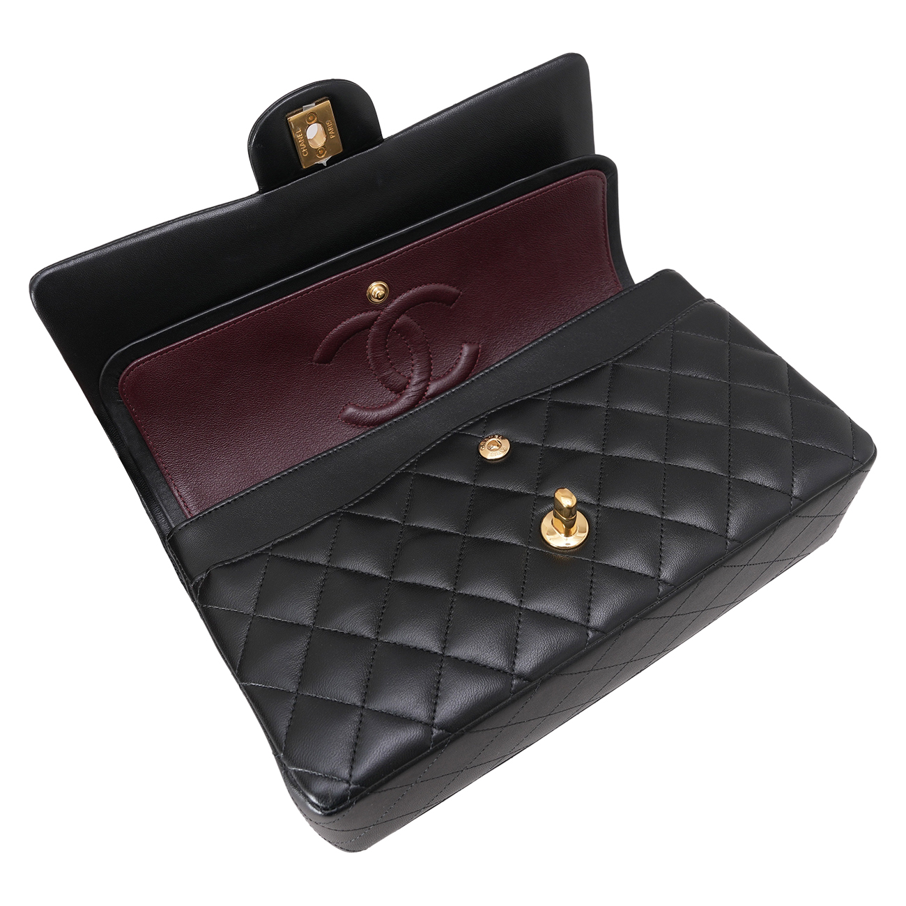 CHANEL(USED)샤넬 A01112 램스킨 클래식 미듐 플랩백