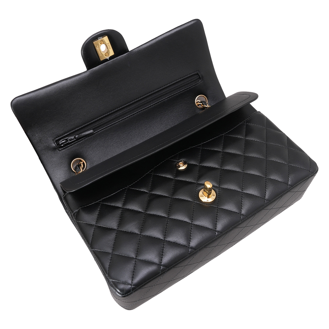 CHANEL(USED)샤넬 A01112 램스킨 클래식 미듐 플랩백