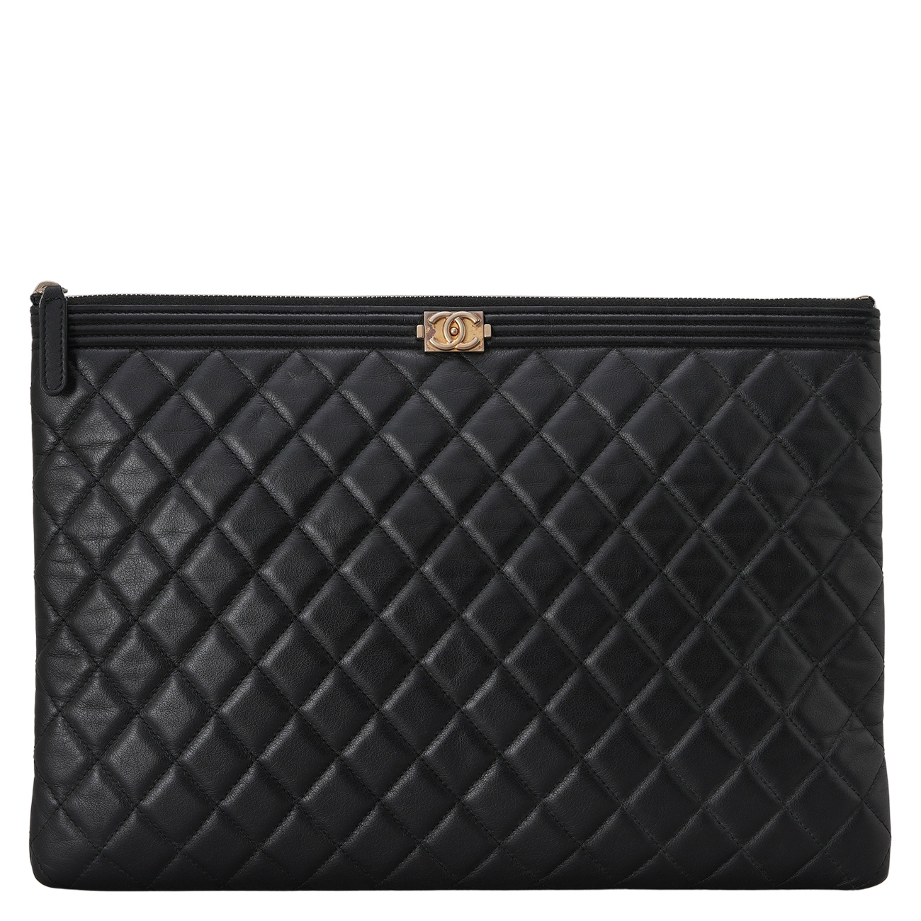 CHANEL(USED)샤넬 램스킨 보이샤넬 클러치 라지