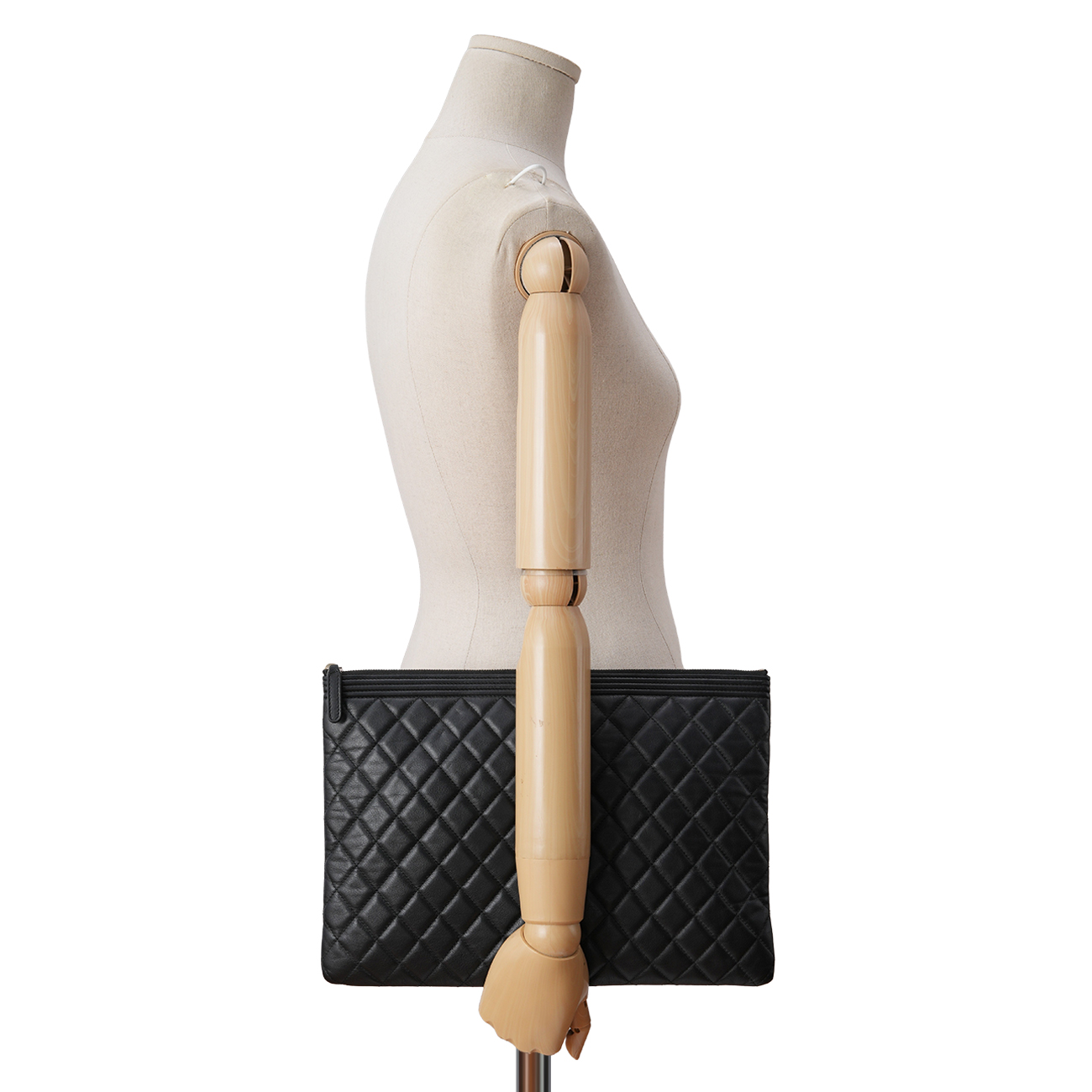 CHANEL(USED)샤넬 램스킨 보이샤넬 클러치 라지