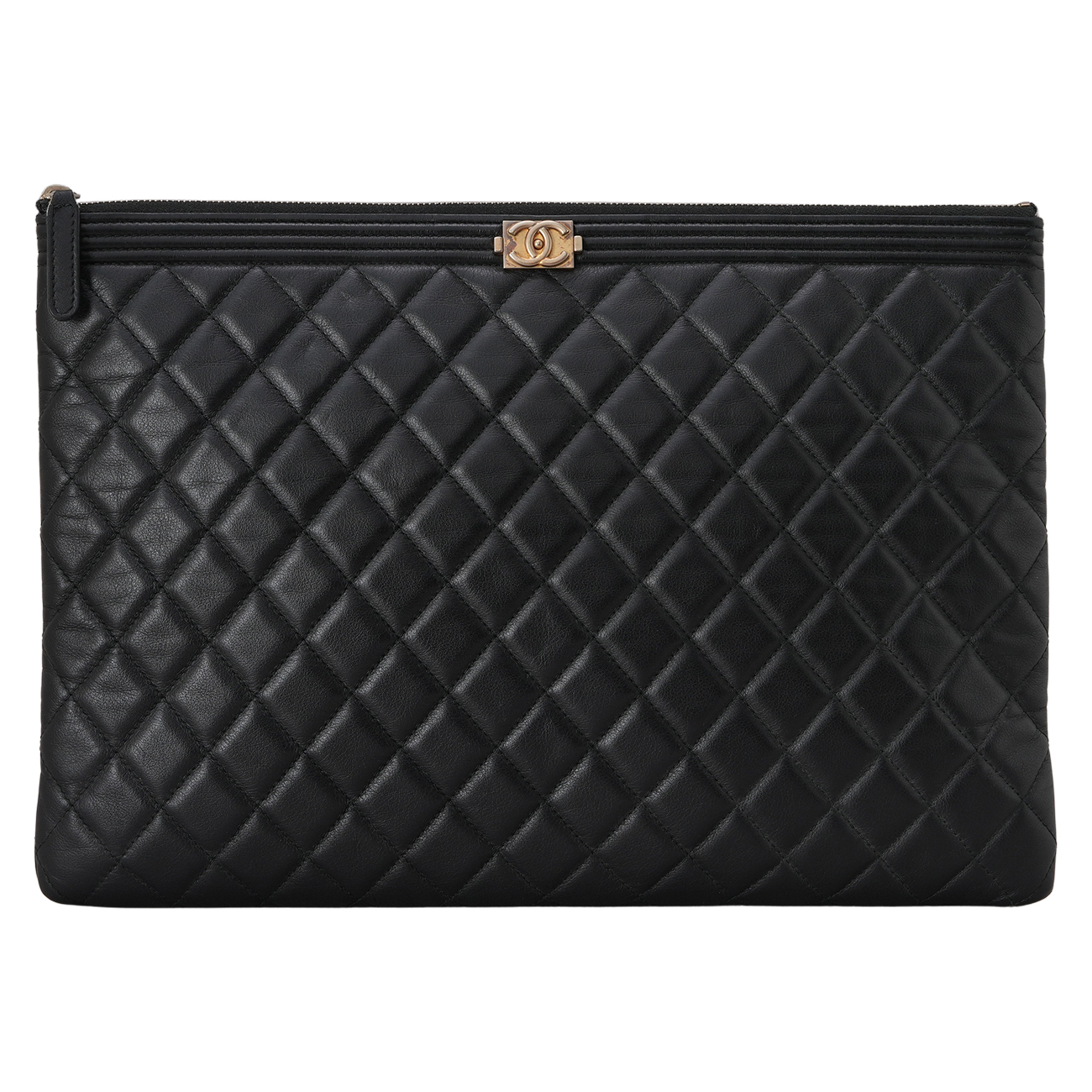 CHANEL(USED)샤넬 램스킨 보이샤넬 클러치 라지
