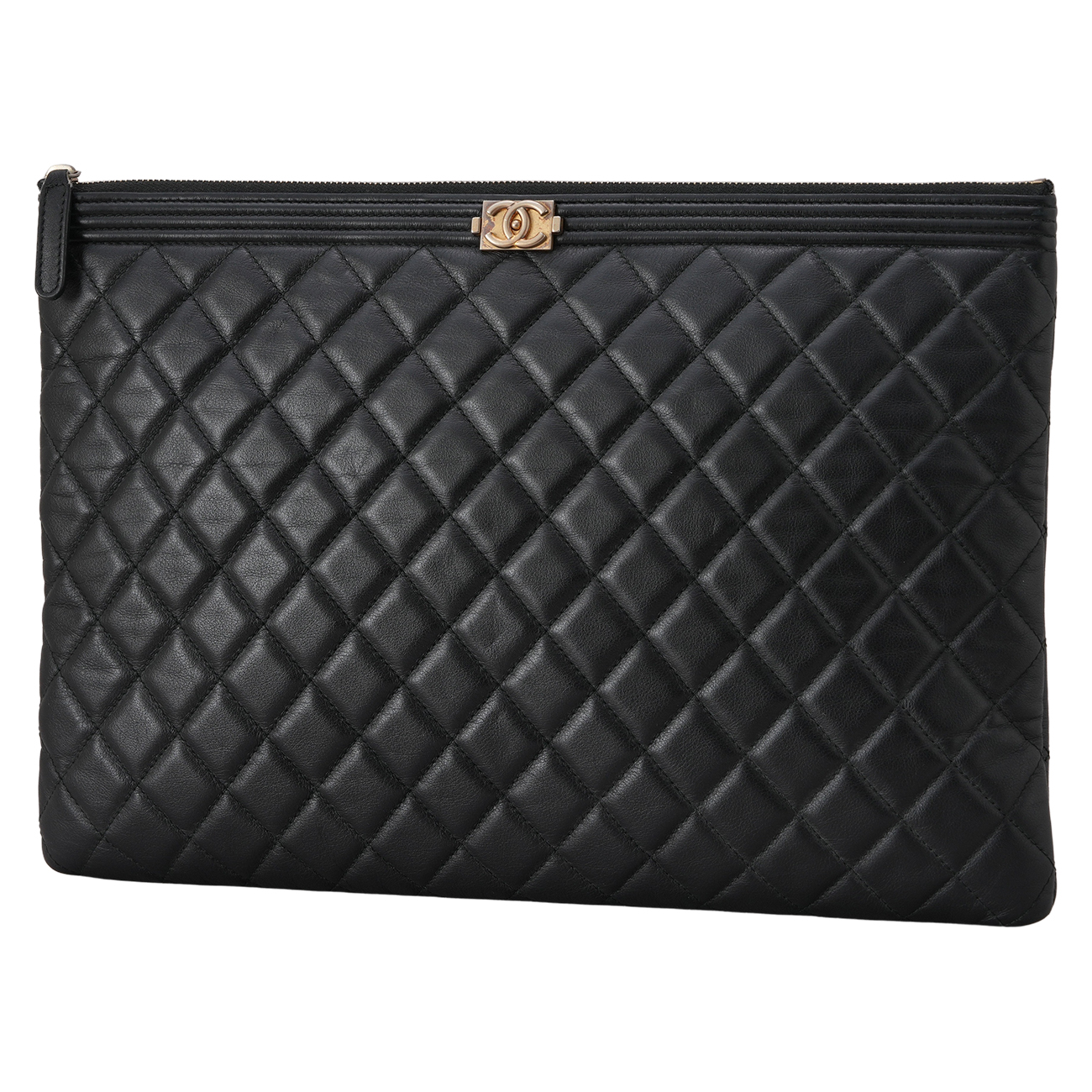 CHANEL(USED)샤넬 램스킨 보이샤넬 클러치 라지
