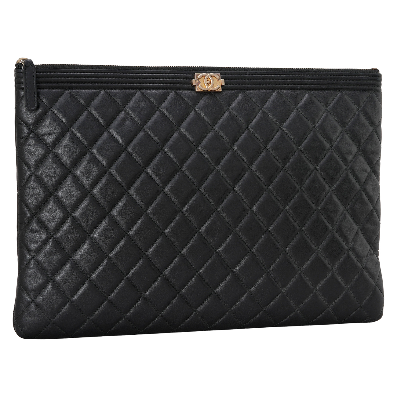 CHANEL(USED)샤넬 램스킨 보이샤넬 클러치 라지