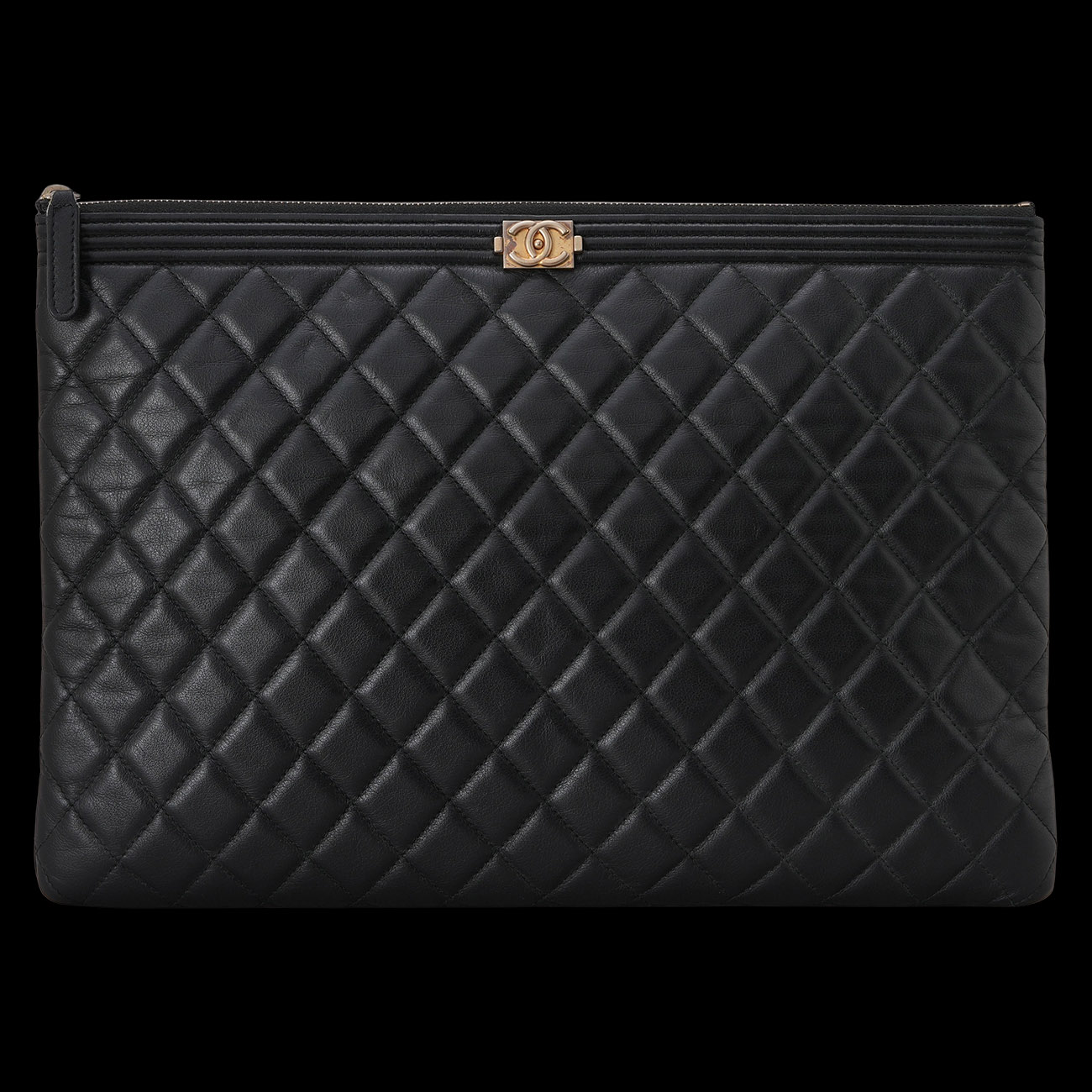 CHANEL(USED)샤넬 램스킨 보이샤넬 클러치 라지