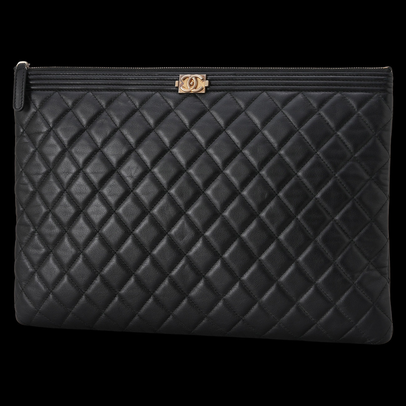 CHANEL(USED)샤넬 램스킨 보이샤넬 클러치 라지